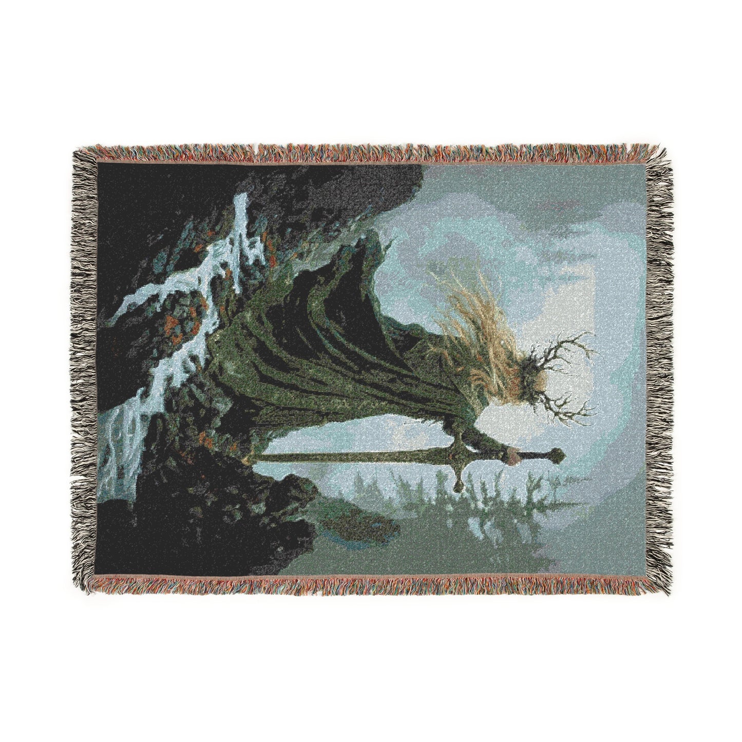 Aelin with Sword Woven Blanket | Throne of Glass Inspired, Sarah J Maas Reading Nook