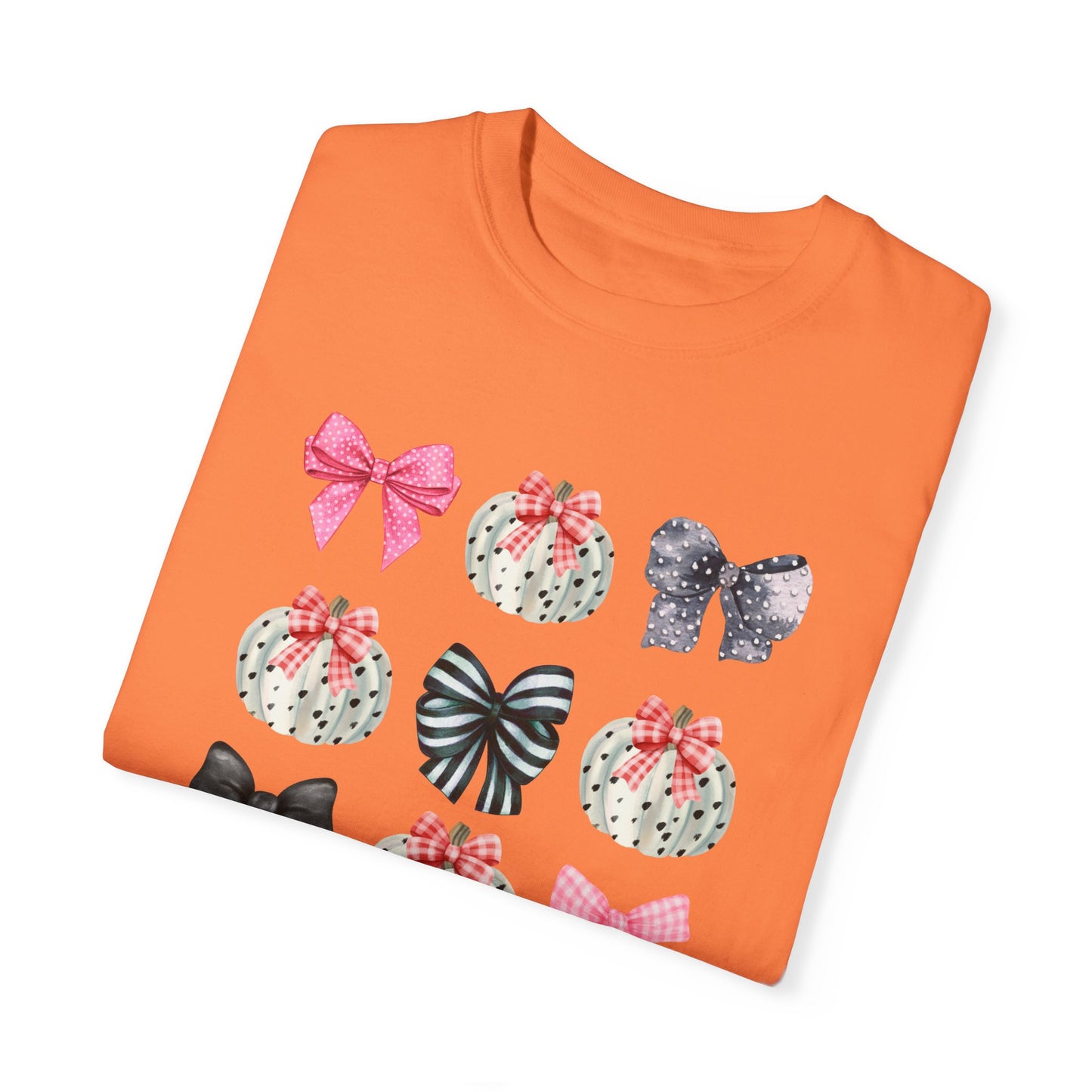 Polkadot pumpkin Halloween Unisex Garment-Dyed T-shirt