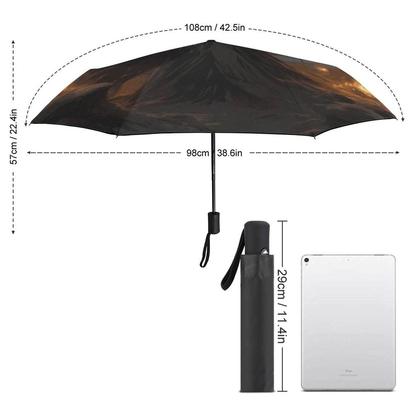 Witch Umbrella with Printed Pattern Outside ZYS03-8K