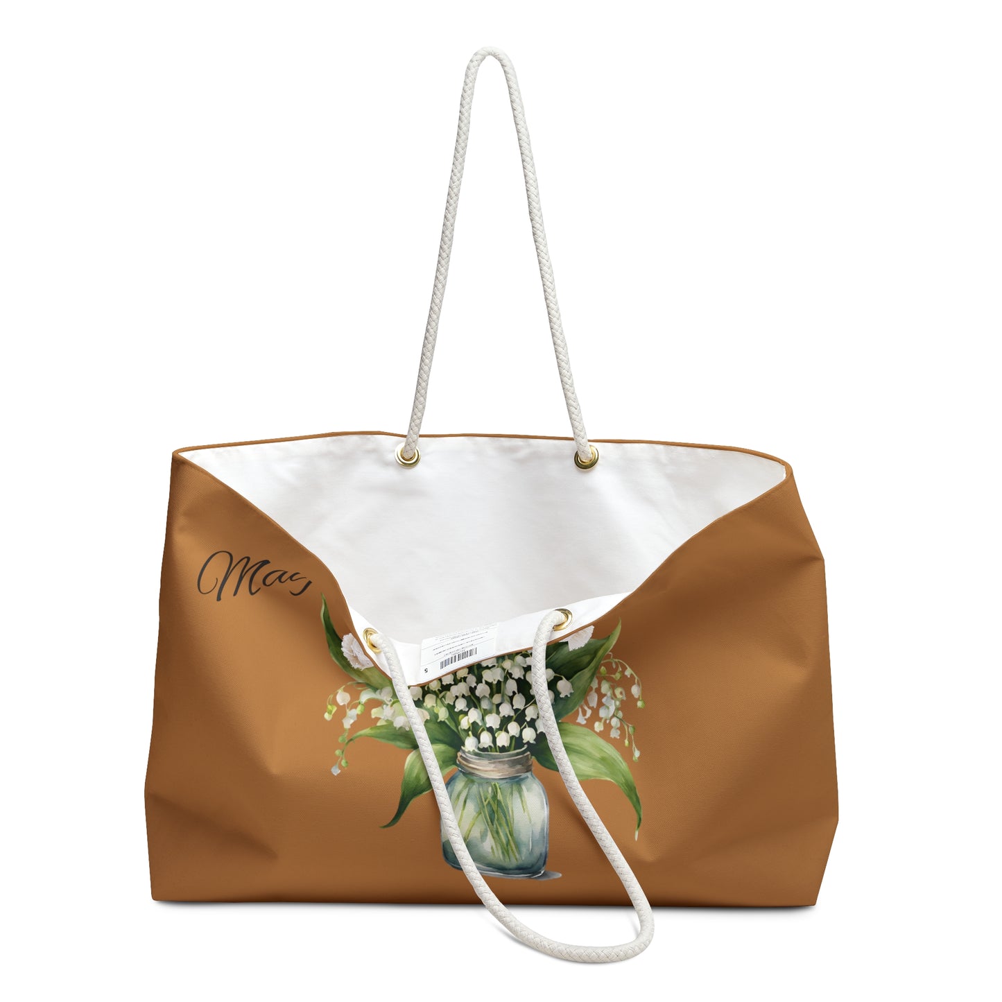 May Boho Weekender Bag, Flower of the Month, Lily of the Valley - The Witchy Gypsy