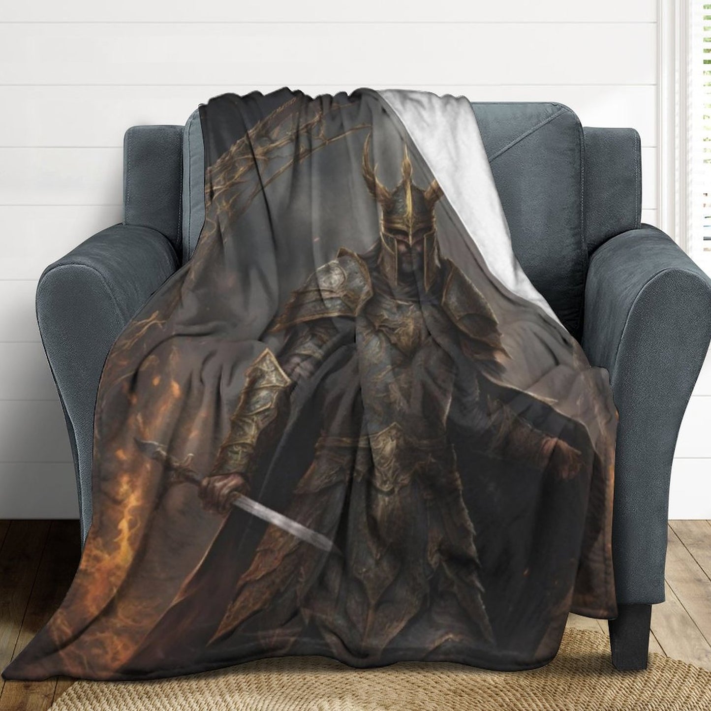 Dark Knight 250gsm Flannel Throw Blanket-60"x80"