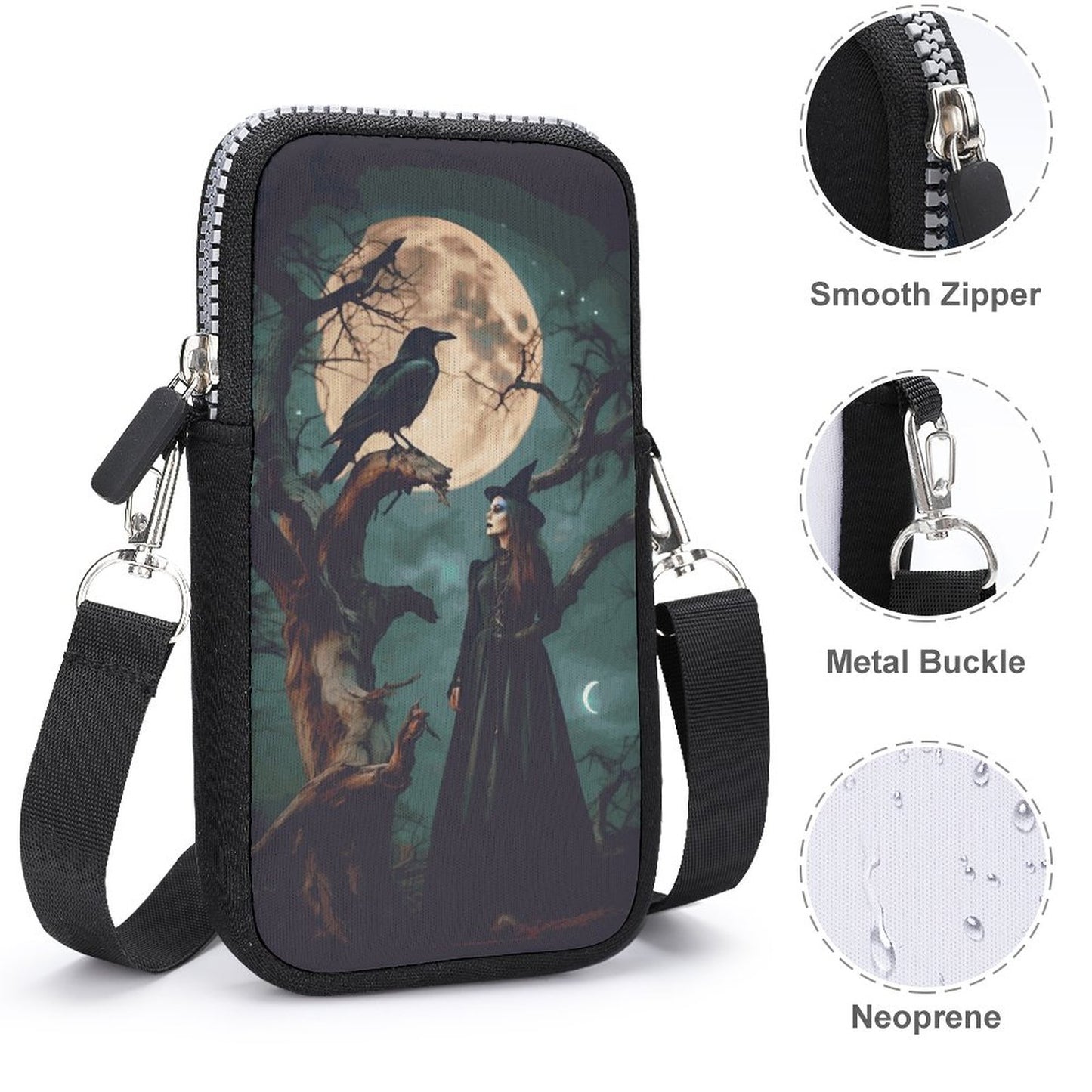 Maiden Witch Cell Phone Crossbody Pouch