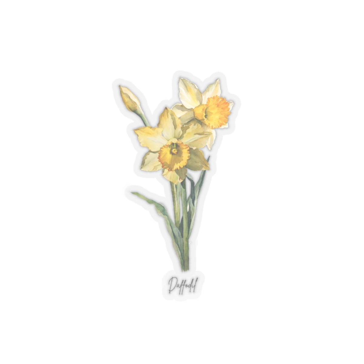 March Daffodil Birth flower  Kiss-Cut Stickers