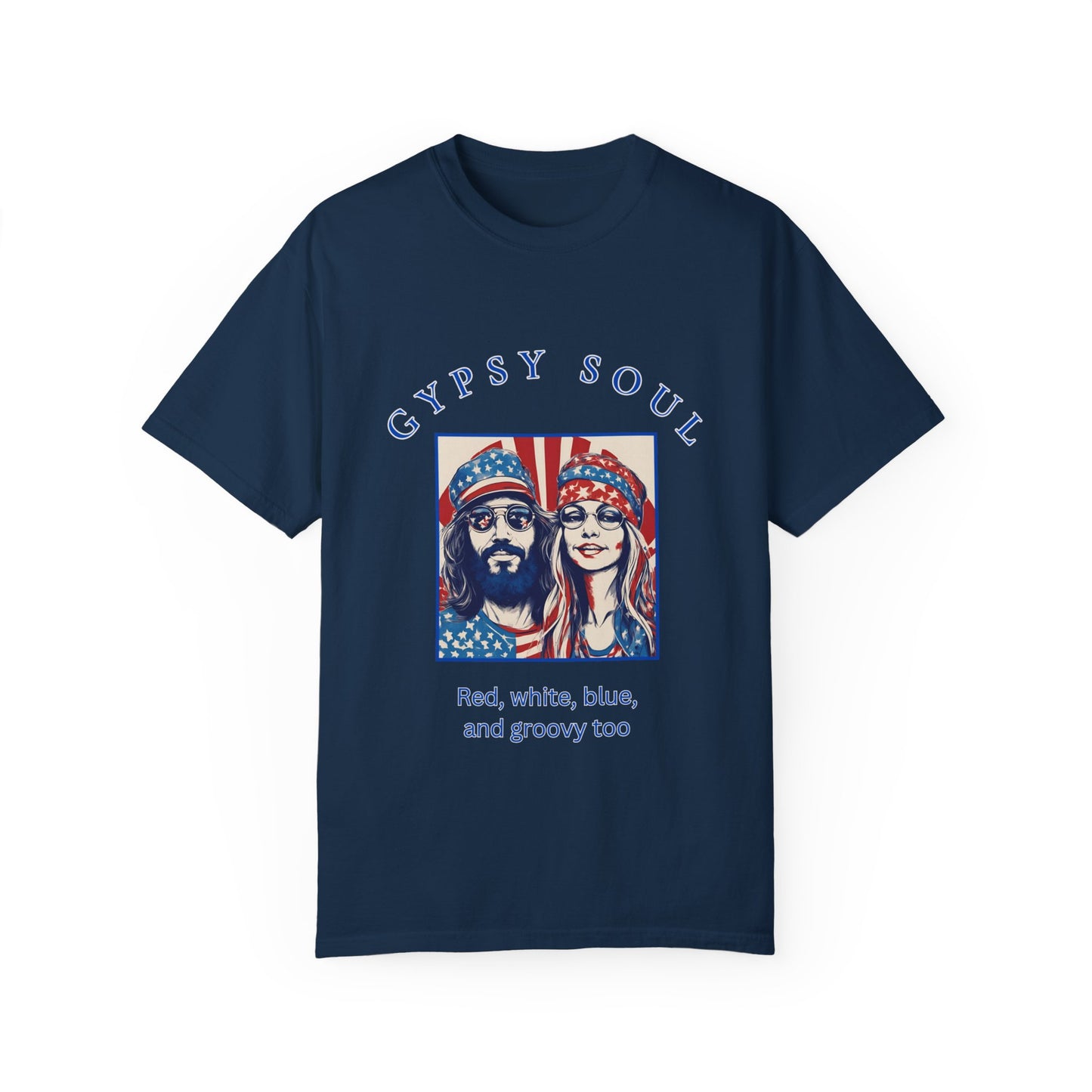 Gypsy Soul Red, white, blue, and groovy too T-shirt, hippy style - The Witchy Gypsy