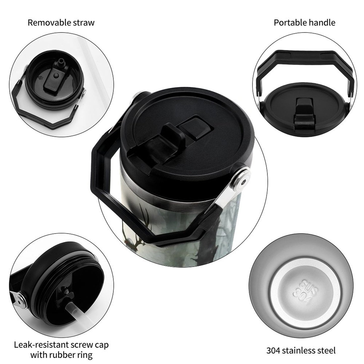 Elen of the Ways 30oz Car Cup with Handle - Yule Witch Tumbler