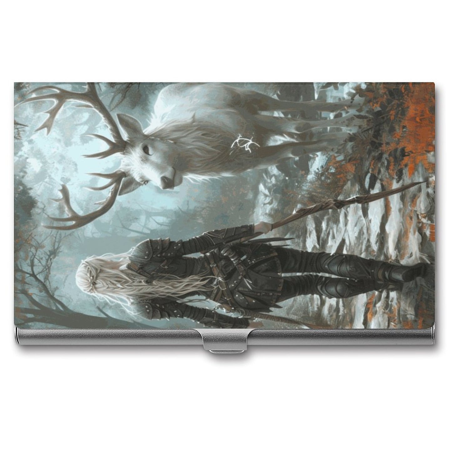 Aelin and Stag Fantasy Business Card Holder