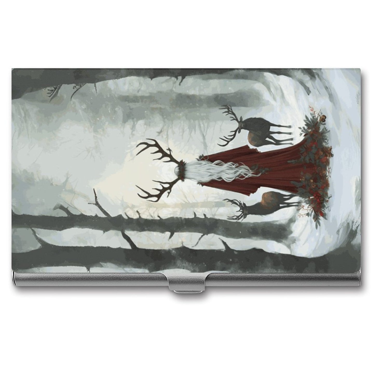 Winter Yule Forest Business Card Holder