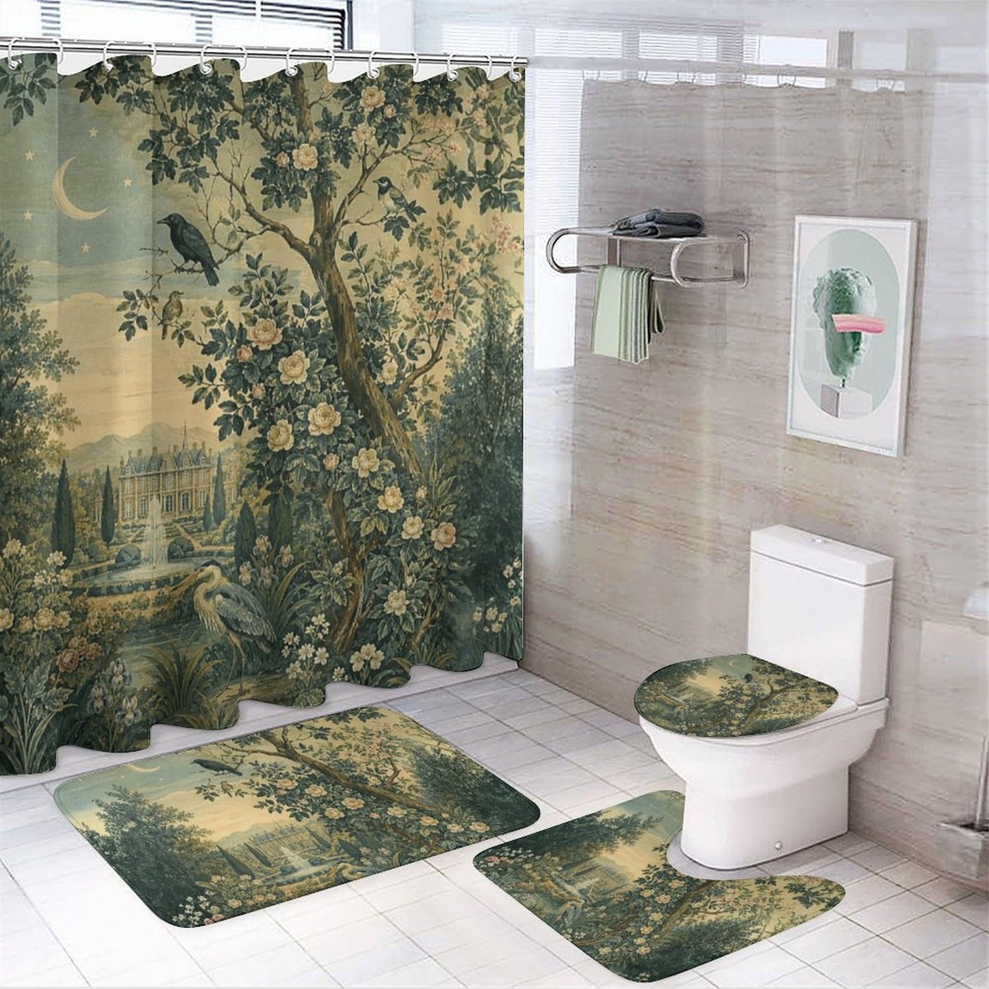 Bathroom 4-Piece Set(One-sided Printing)