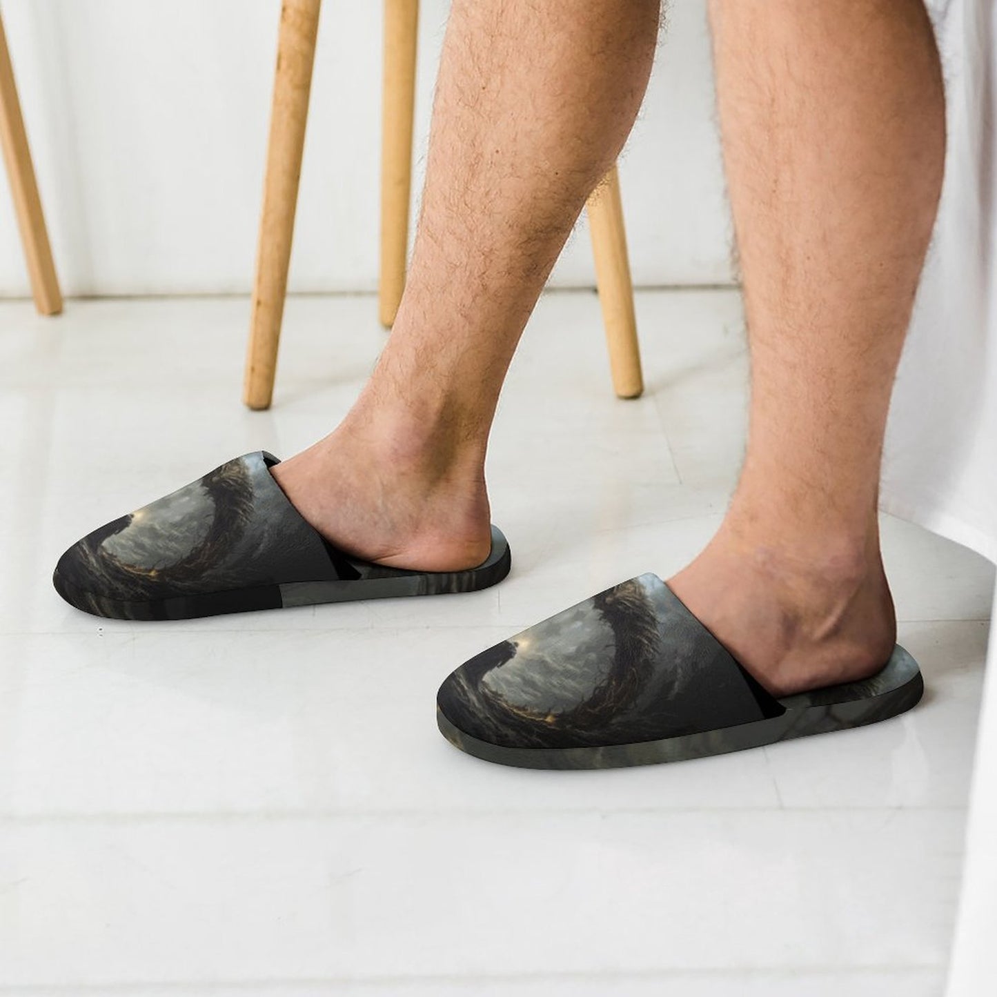 Flannel Men's Cotton Slippers