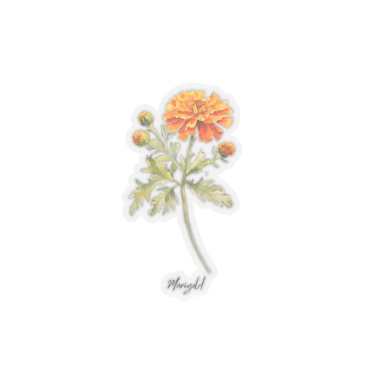 October Marigold Birth flower  Kiss-Cut Stickers