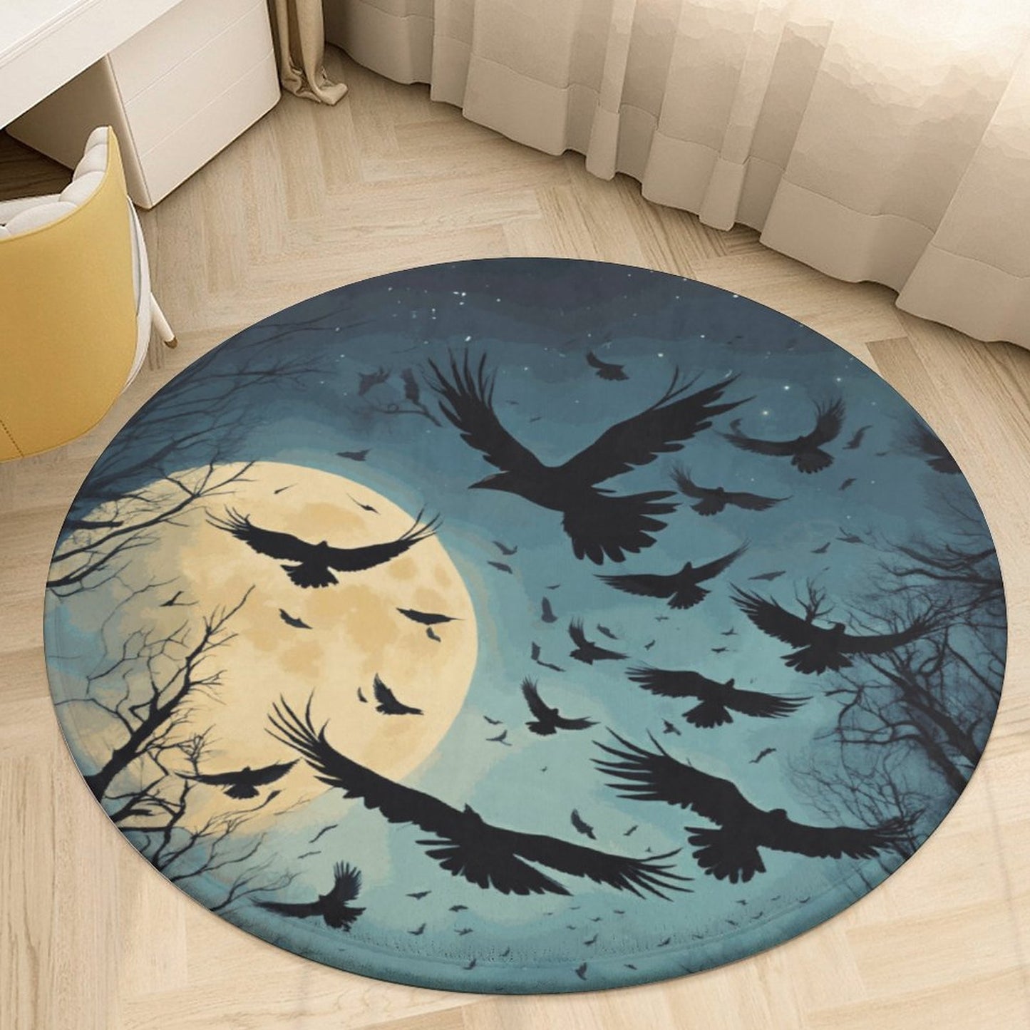 Round Coral Velvet Warm Floor Mat