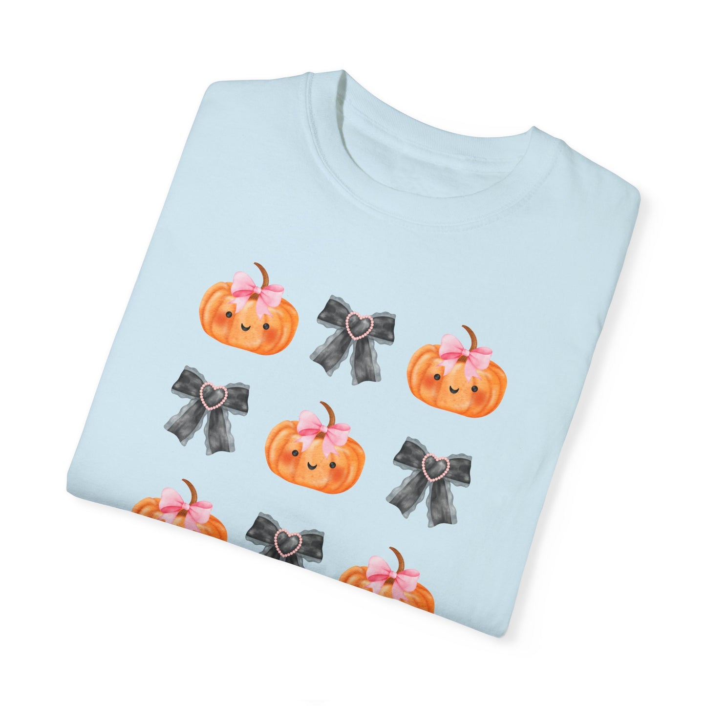 Sweet Pumpkins and Bows Unisex Garment-Dyed T-shirt