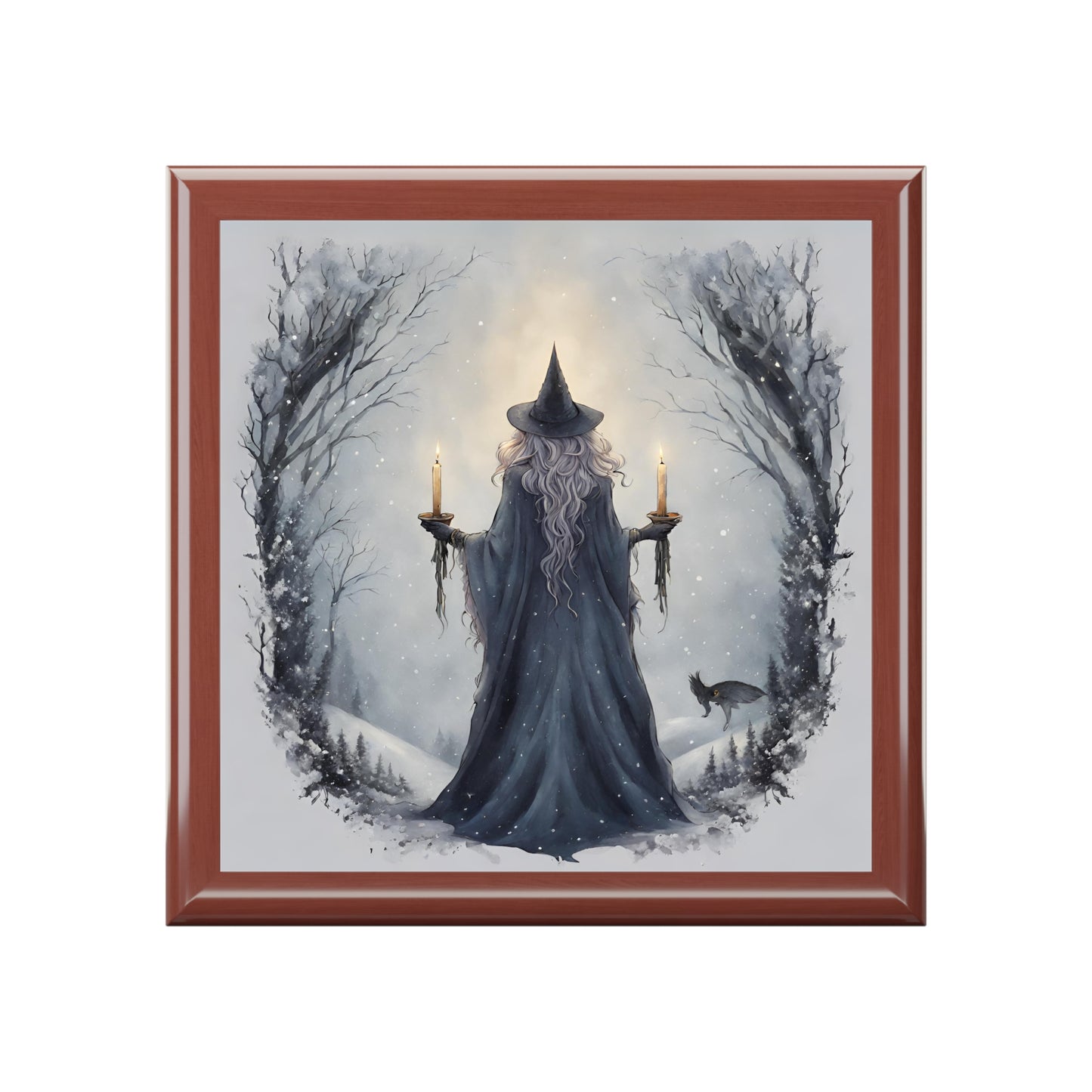 Winter Witch Keepsake Box: Whimsical Woodland Stash Box