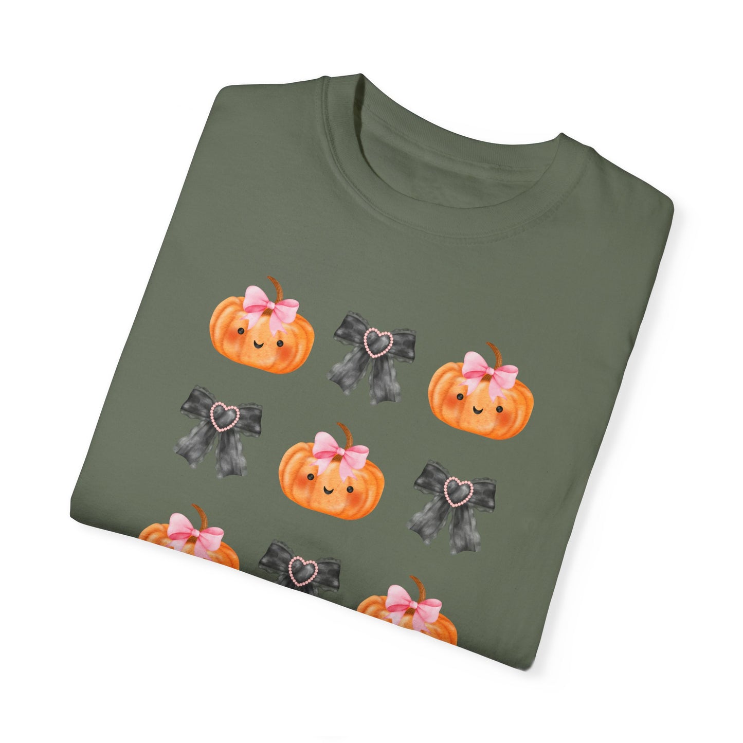 Sweet Pumpkins and Bows Unisex Garment-Dyed T-shirt