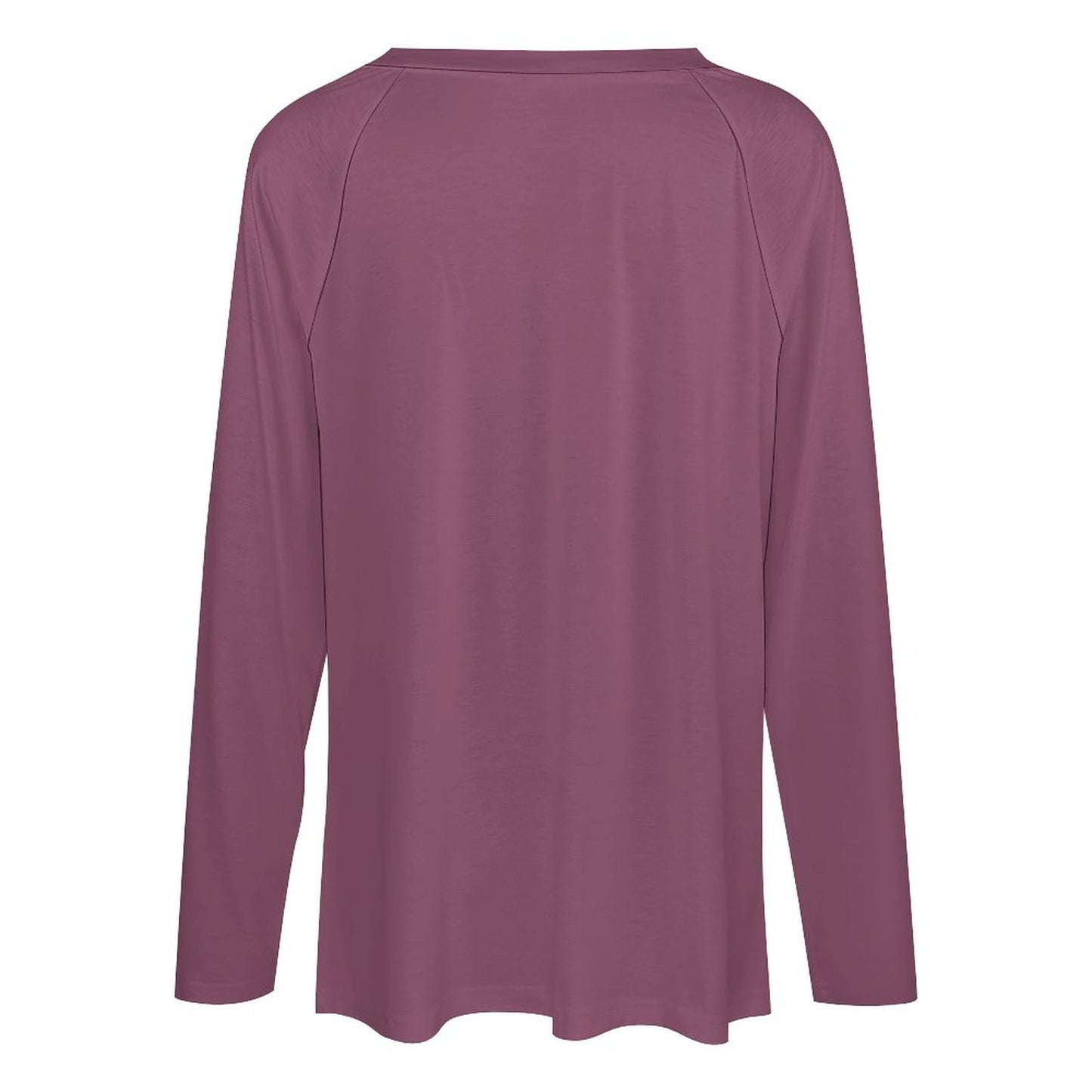 Damson V-Neck Long Sleeve T-Shirt - Gothic Witchy Top
