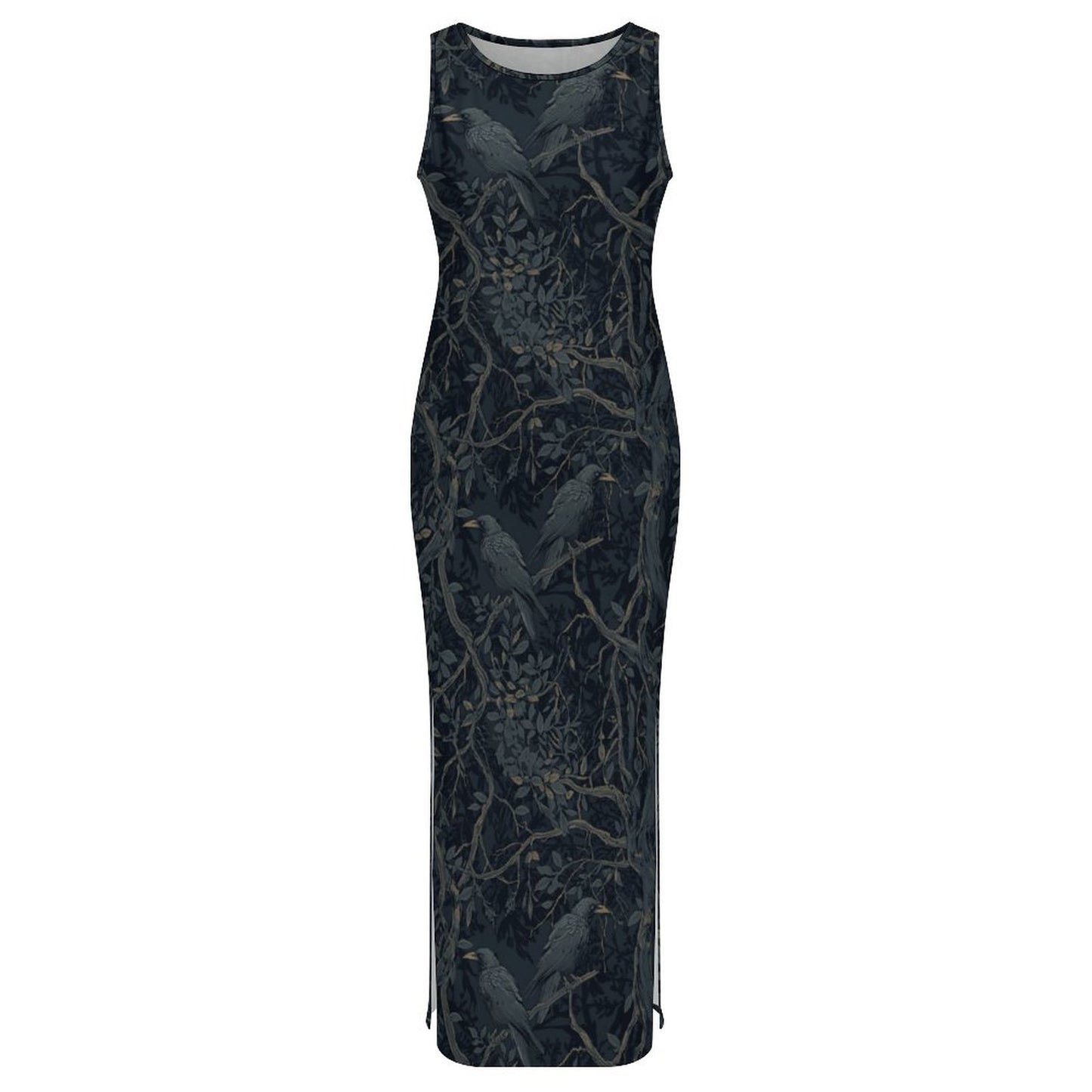 180gsm Slit Fitted Camisole Cheongsam(All-Over Printing)