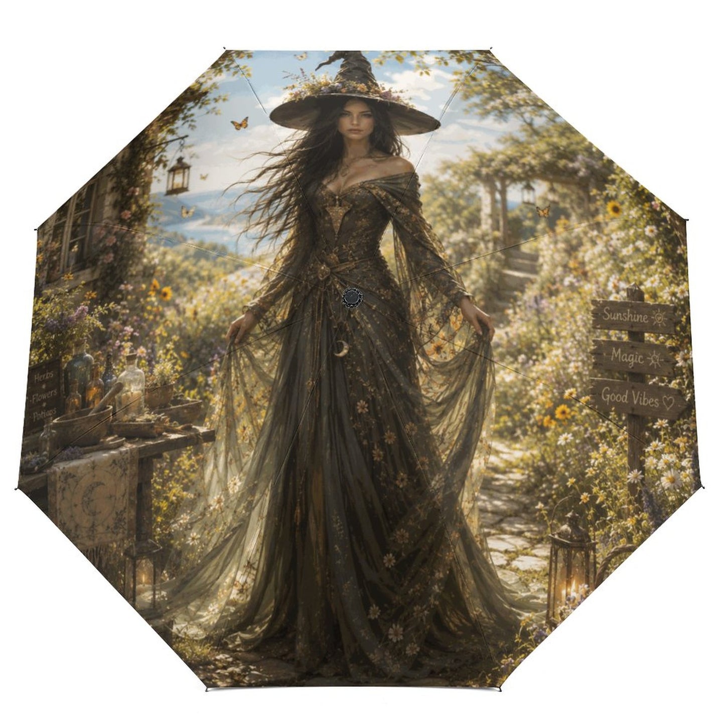 The Witch Summertime Car Reverse Umbrella