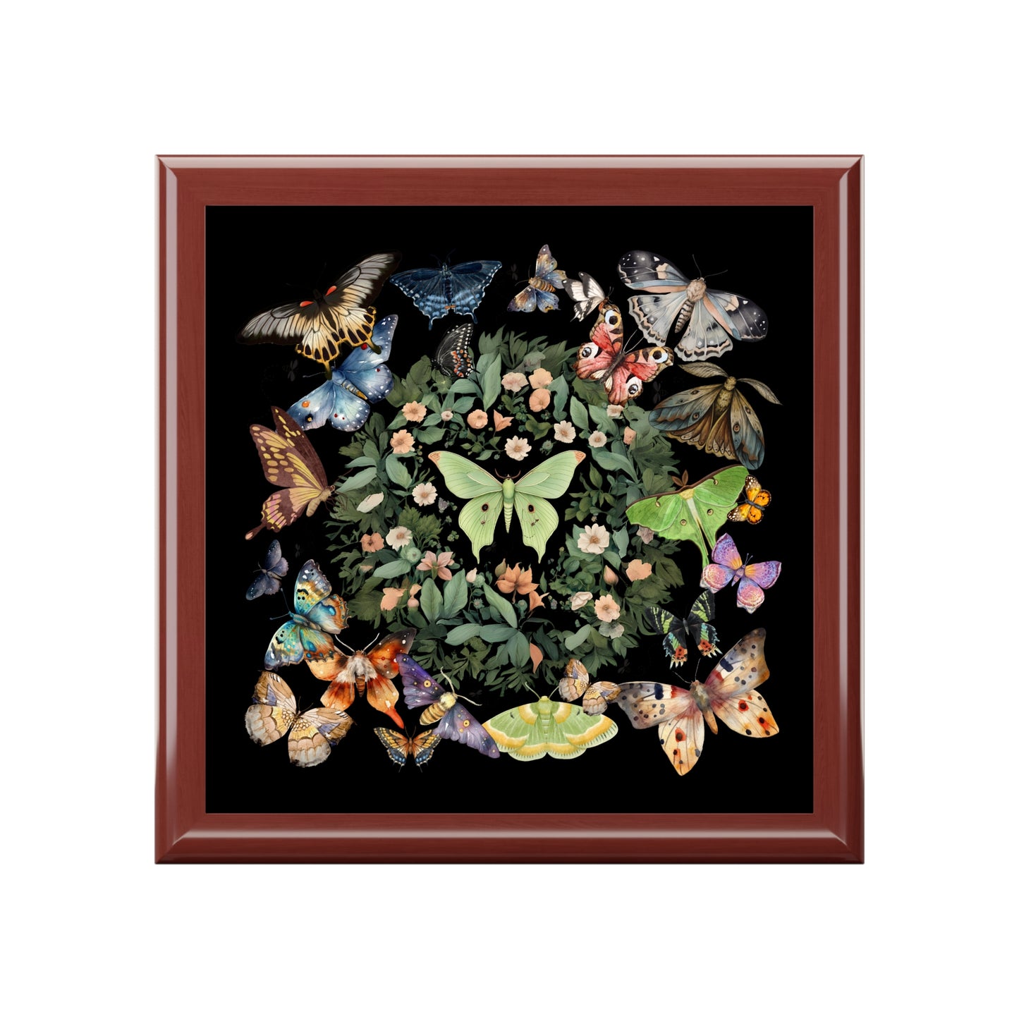 Luna Moth Jewelry Box: Witchcore Decorative Keepsake Storage