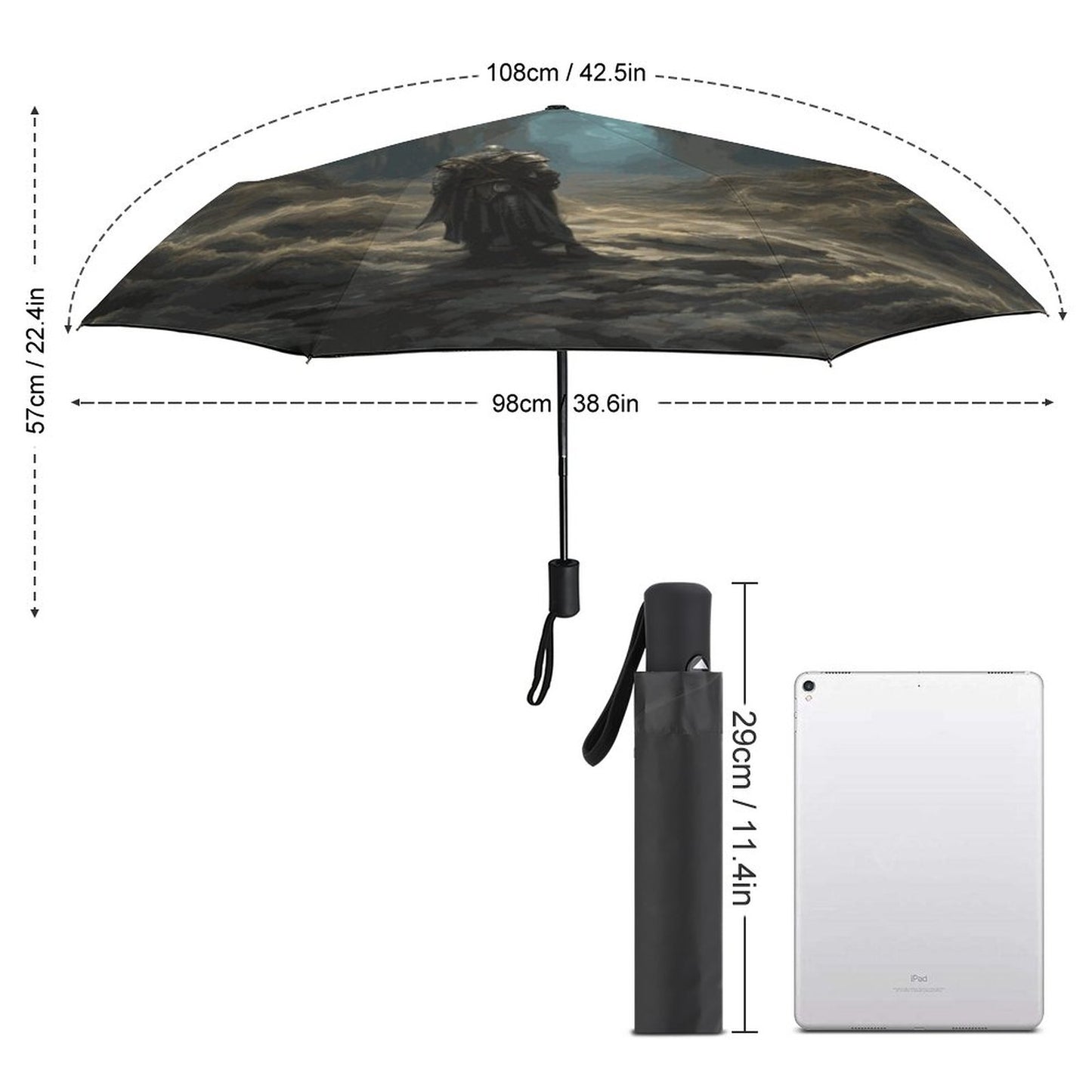 Elden Ring Fantasy Umbrella with Printed Pattern Outside ZYS03-8K