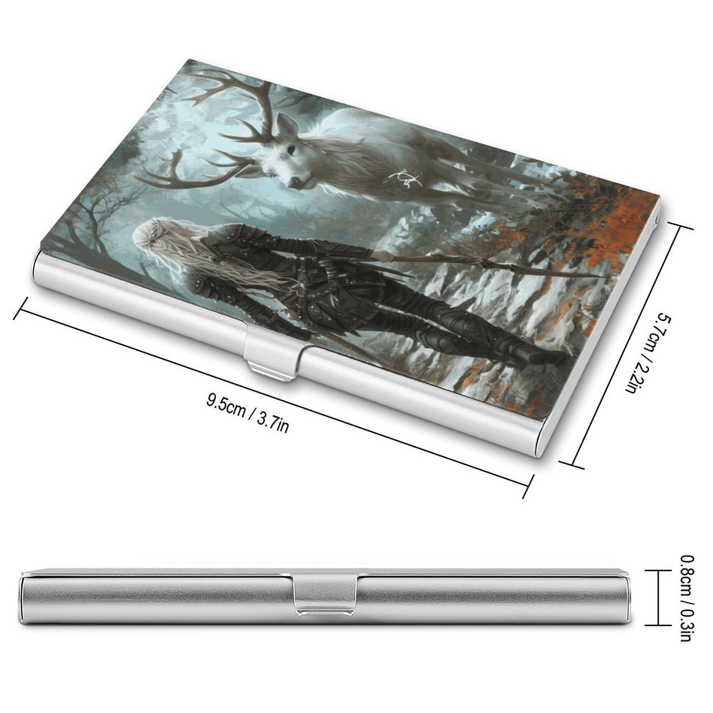 Aelin and Stag Fantasy Business Card Holder