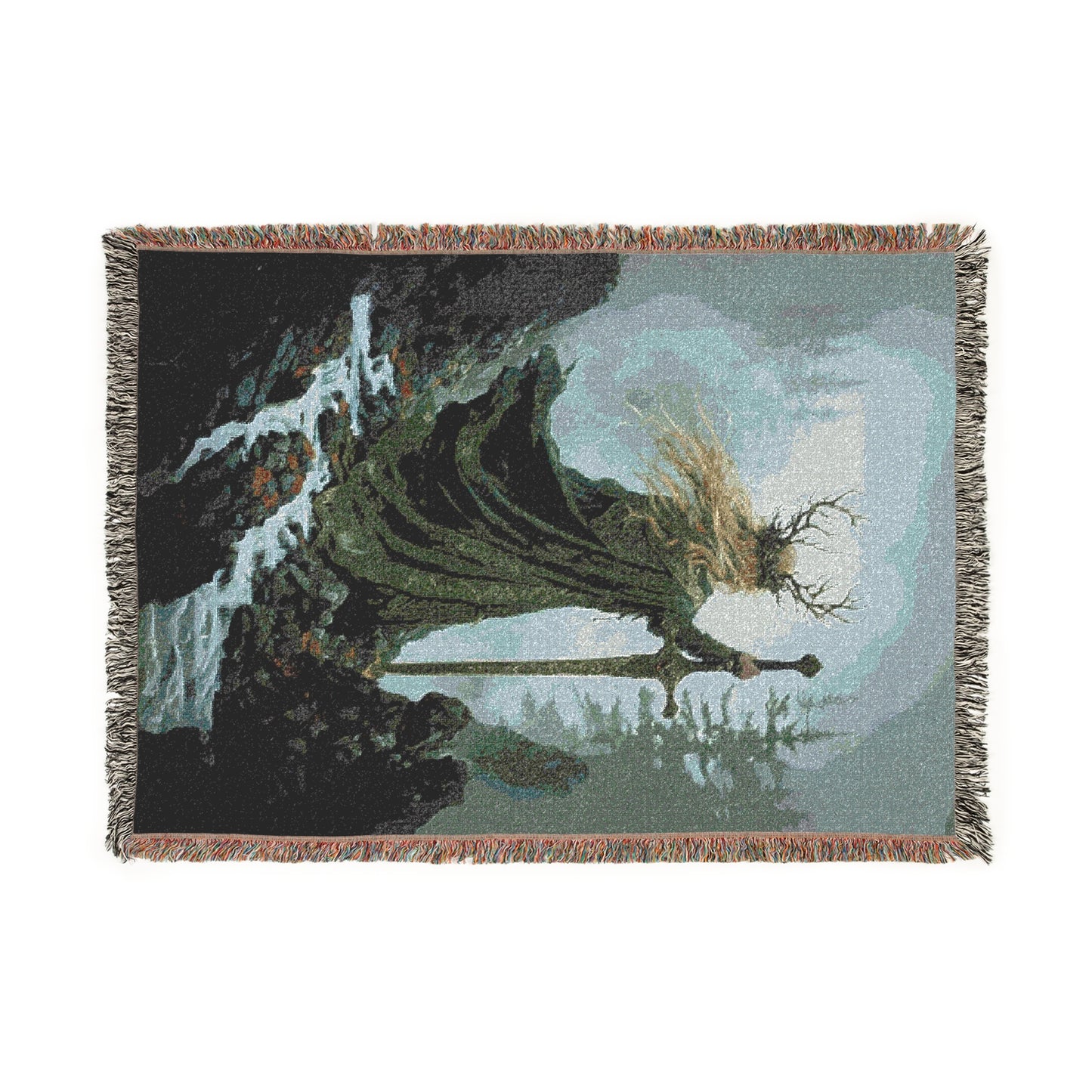 Aelin with Sword Woven Blanket | Throne of Glass Inspired, Sarah J Maas Reading Nook