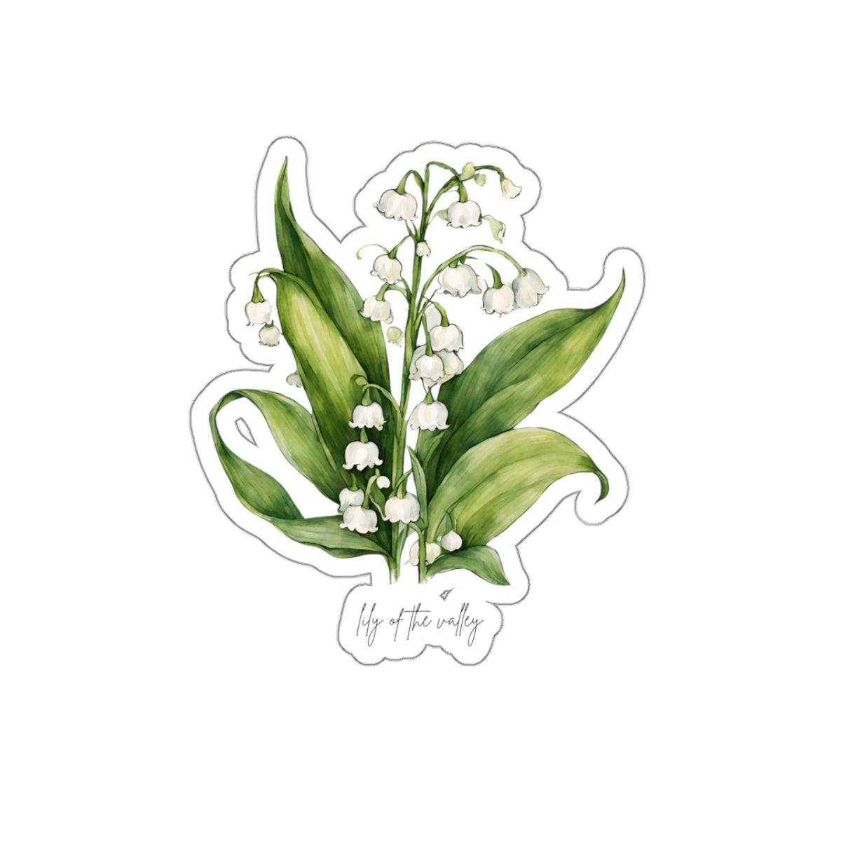 May Lily of the Valley Birth flower  Kiss-Cut Stickers