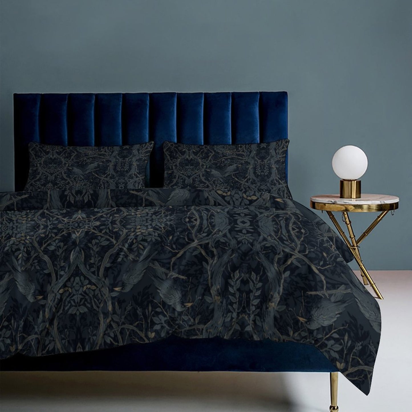 William Morris Inspired 3-Piece Bedding Set-90"x90"/ 229x229cm (Dual-sided Printing)