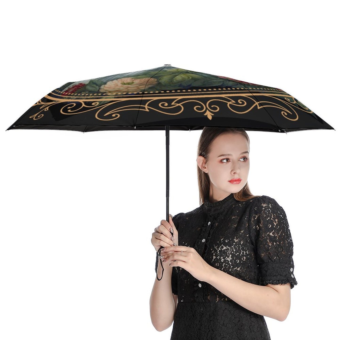 Cotagecore Owl Auto Umbrella with Printed Pattern Outside ZYS03-8K