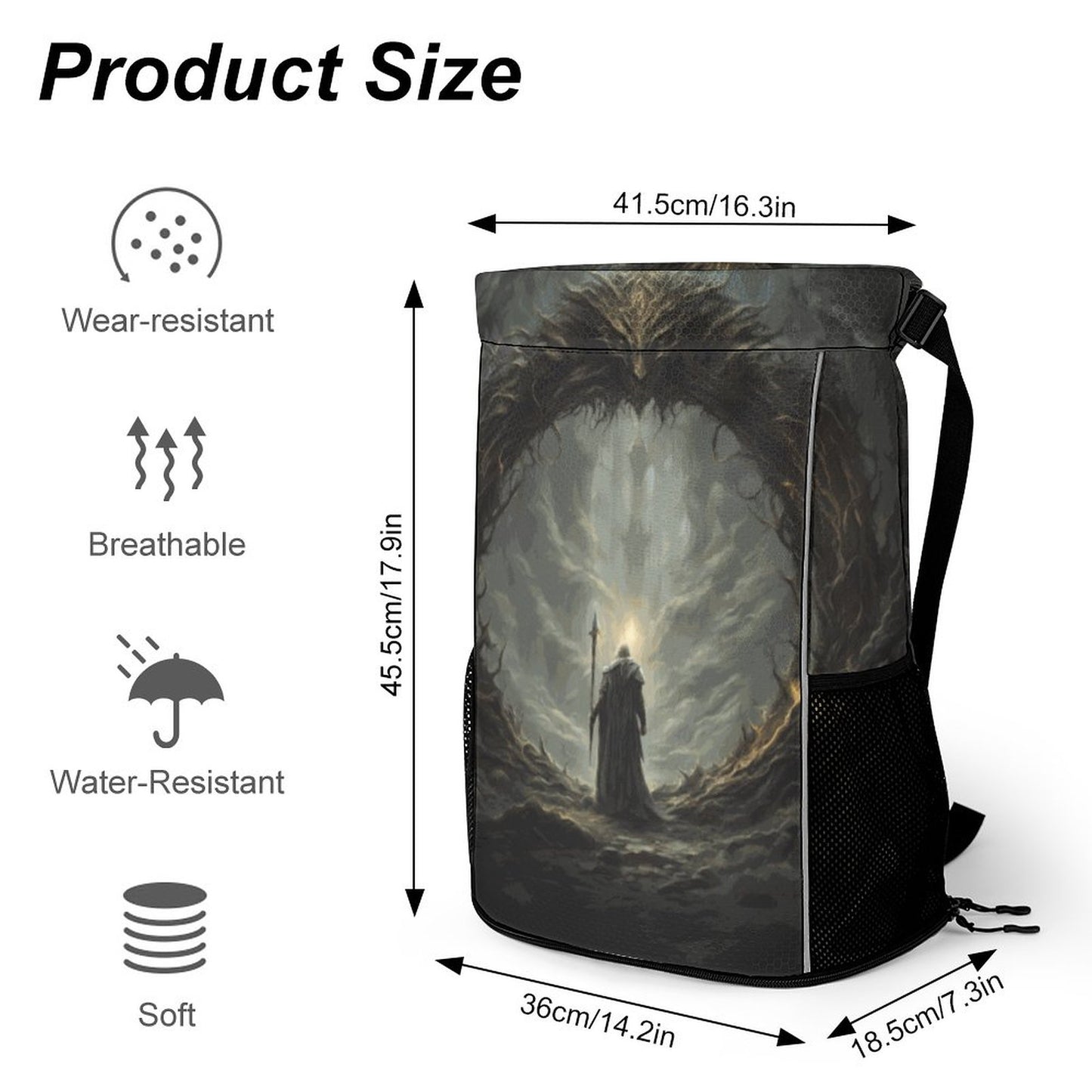 Waffle Cloth Sprots Drawstring Bag (Multi-Sites)