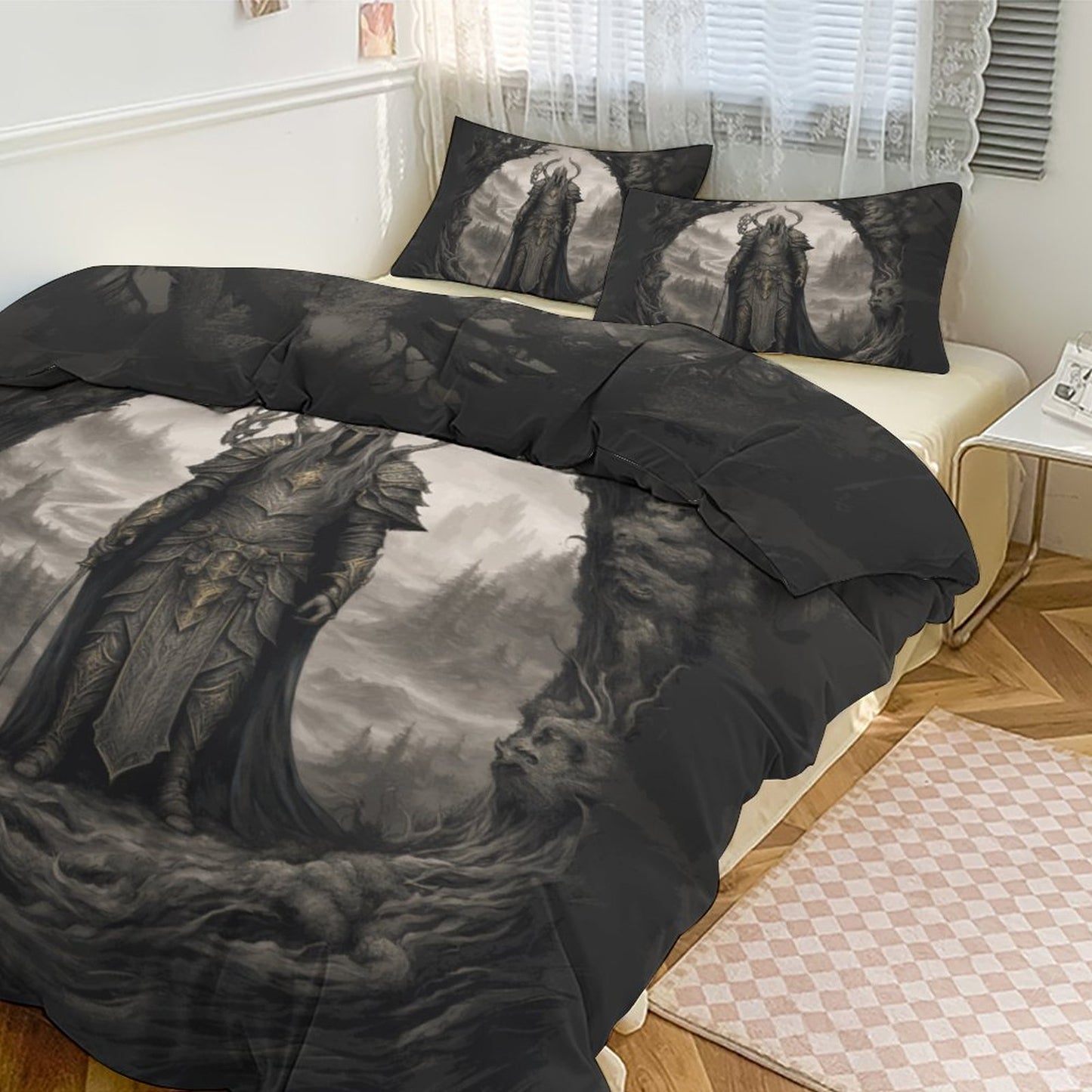 3-Piece Bedding Set-102"x90"/ 259x229cm (Dual-sided Printing)