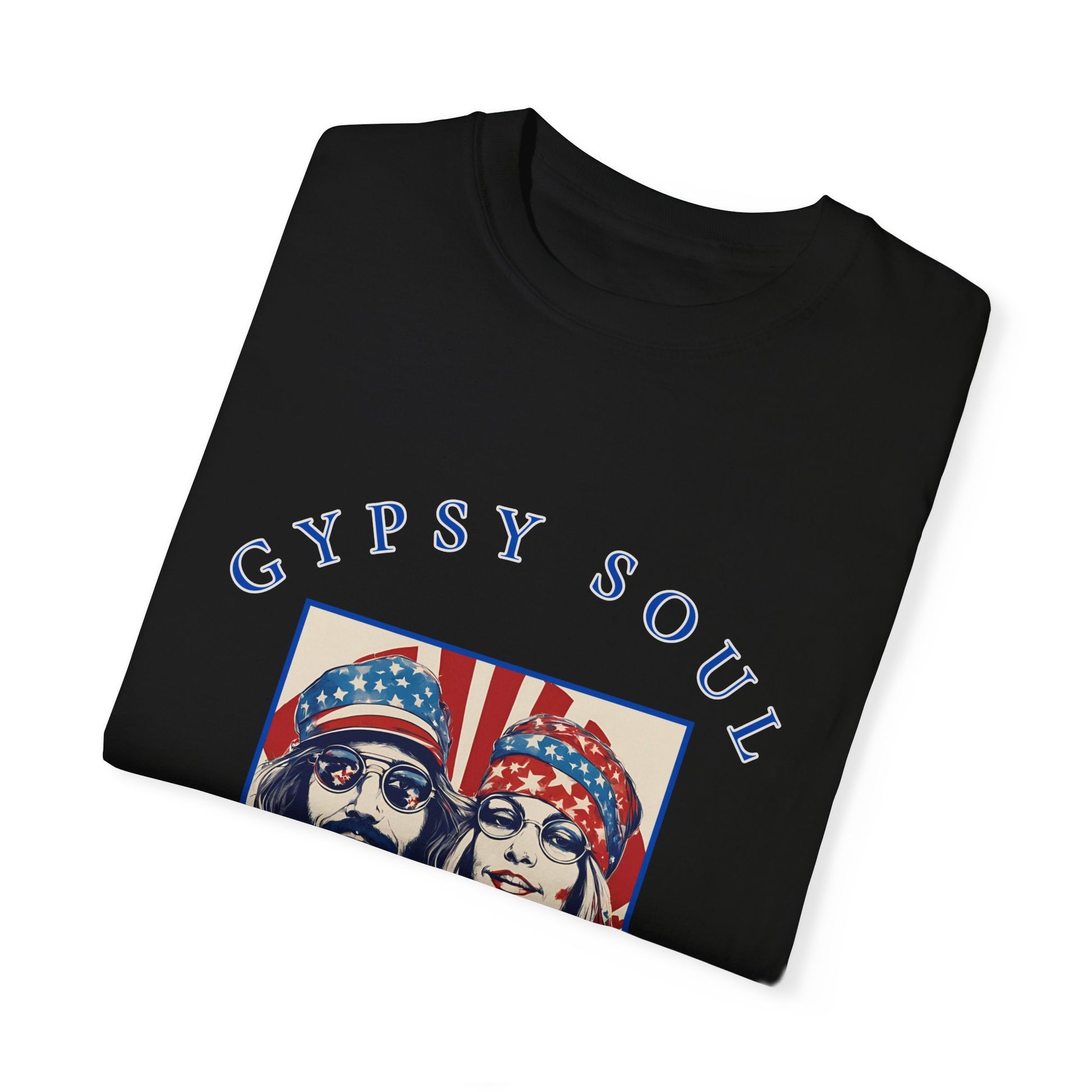 Gypsy Soul Red, white, blue, and groovy too T-shirt, hippy style - The Witchy Gypsy