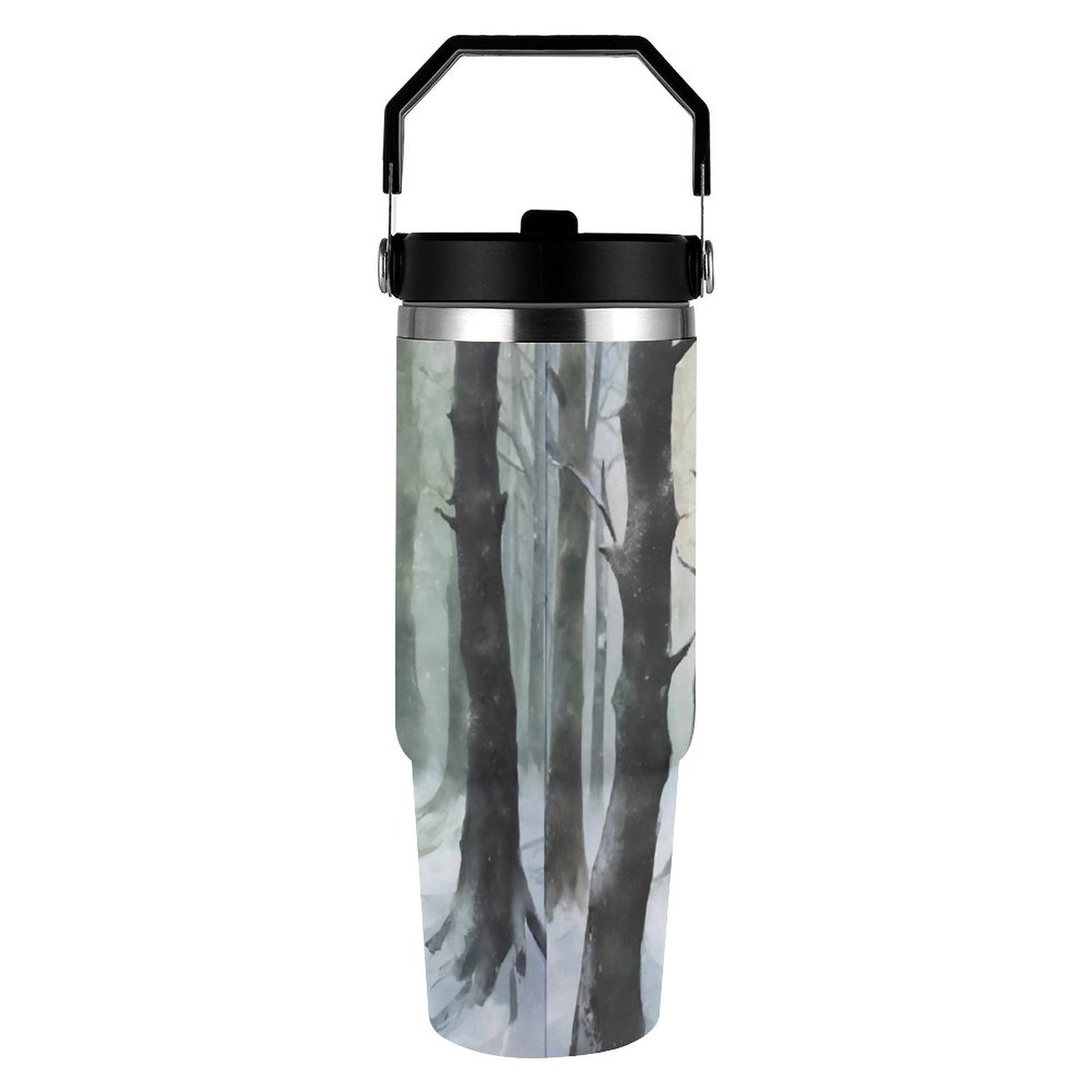 Elen of the Ways 30oz Car Cup with Handle - Yule Witch Tumbler