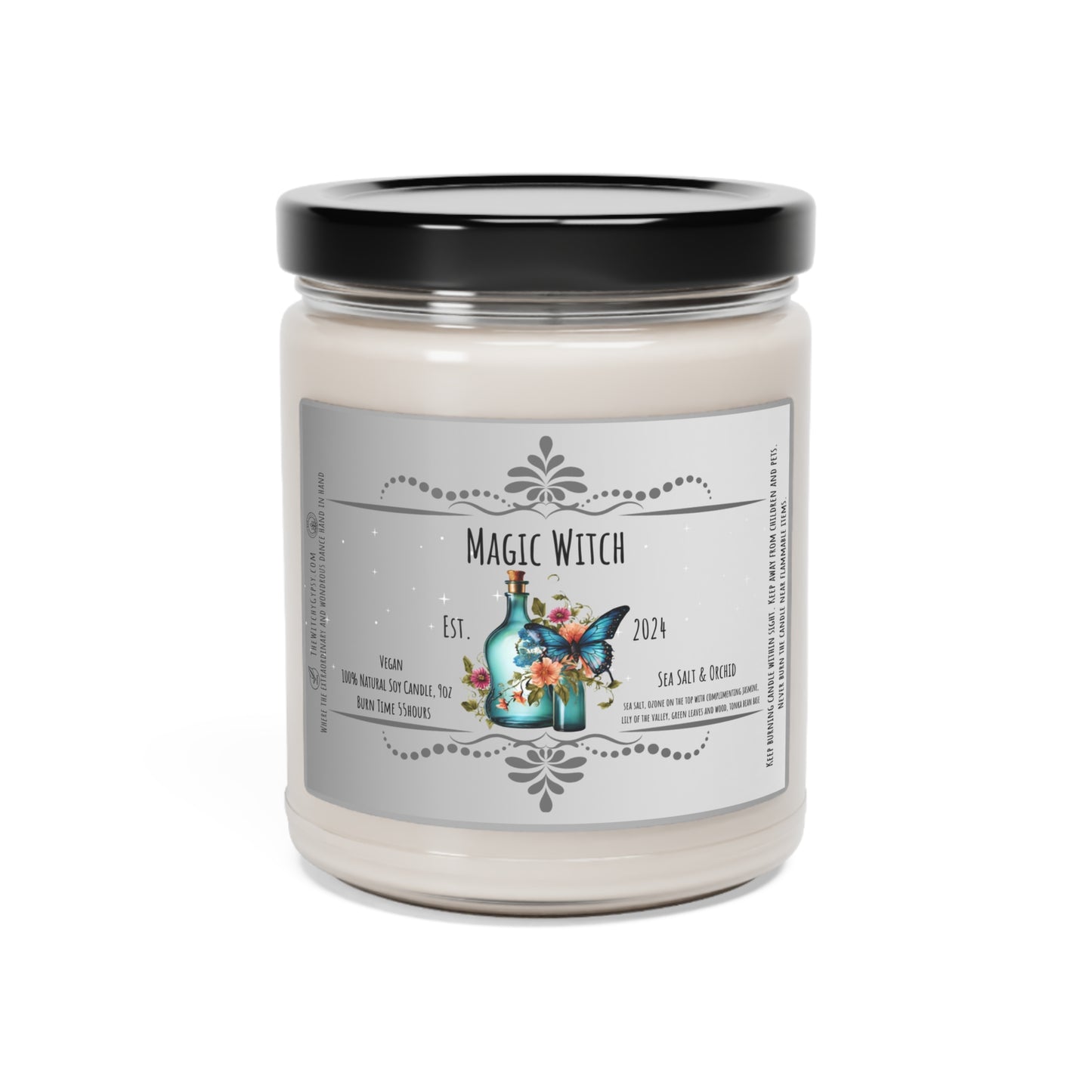 Magic Witch, Vegan Scented Soy Candle, 9oz 55 hour Burn Time - The Witchy Gypsy