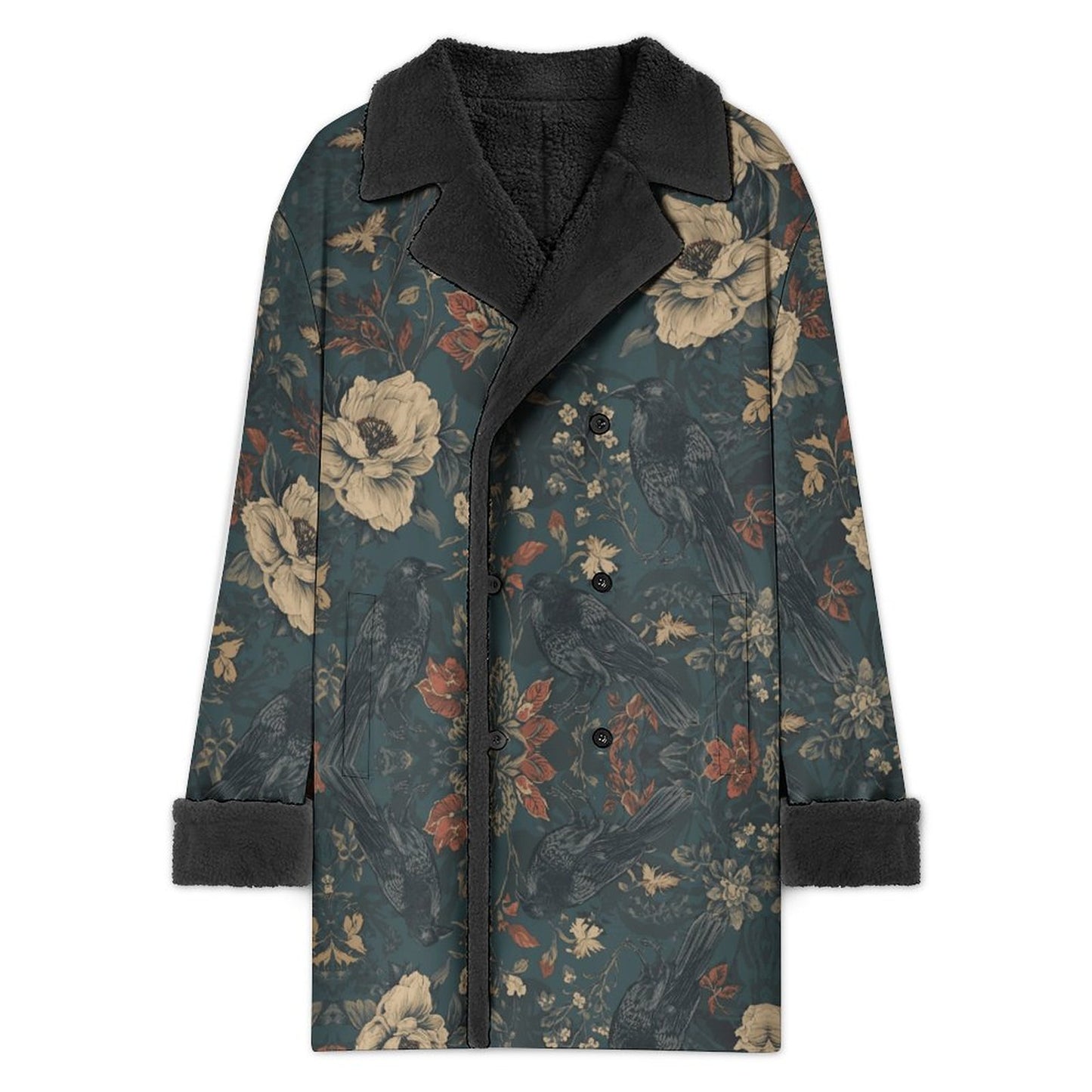 Dark Academia British Trench Coat - Edgar Allan Poe Inspired, Goth Menswear