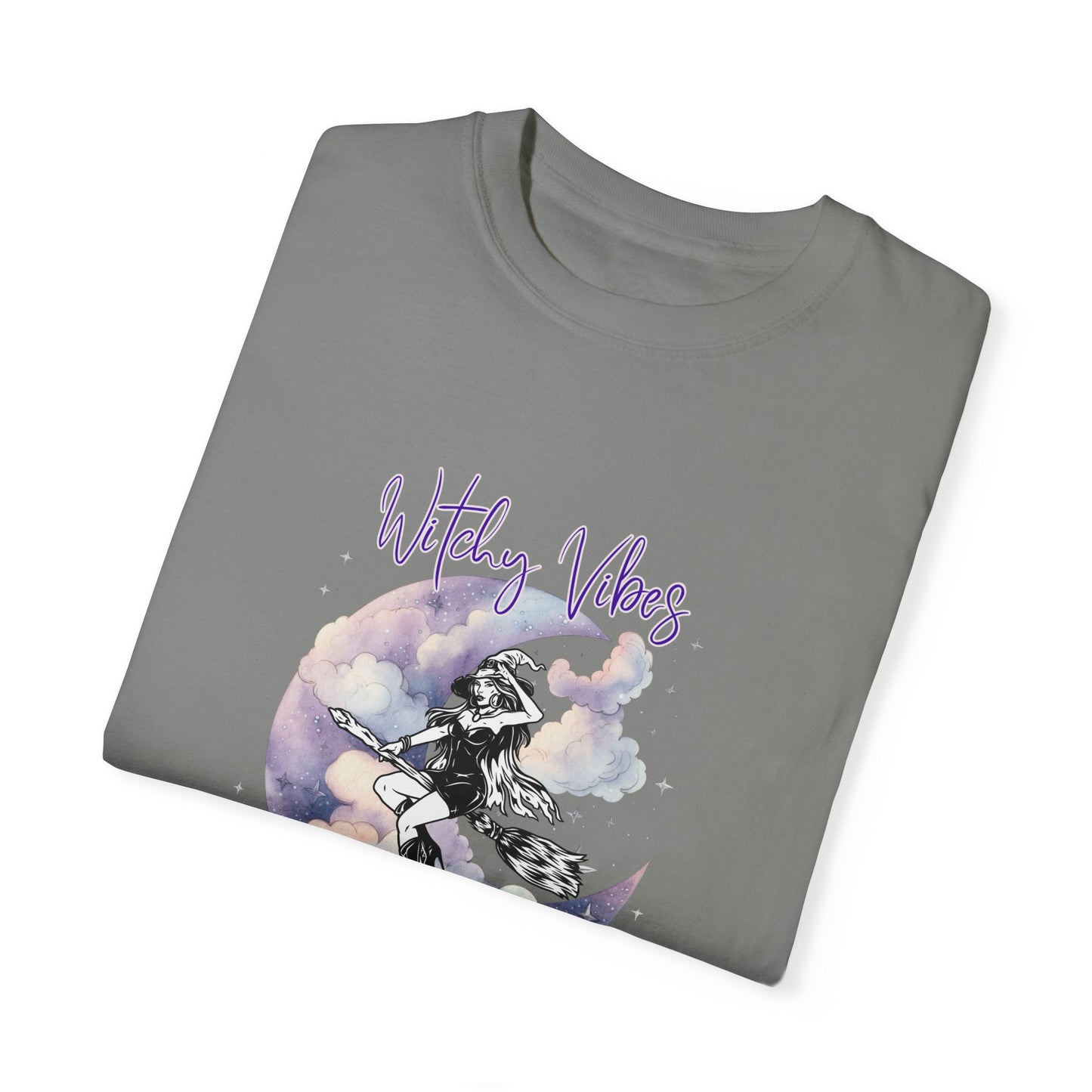 Witchy Vibes, If the broom fits, fly it! Unisex Garment-Dyed T-shirt