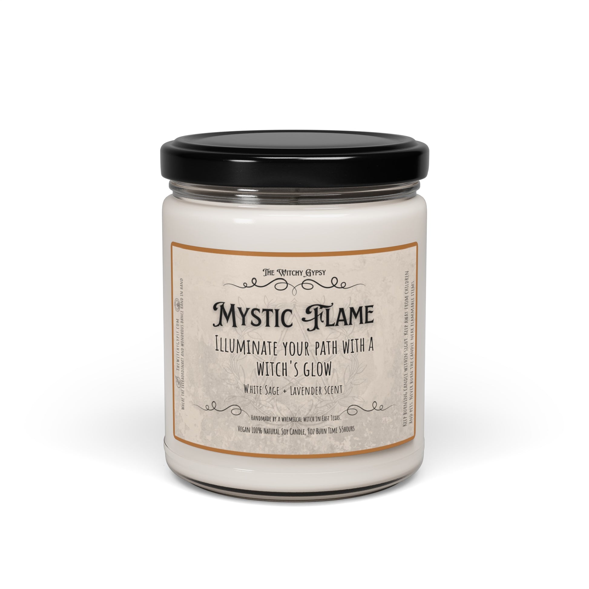 Mystic Flame Scented Soy Candle, 9oz Enchanted with captivating scents - The Witchy Gypsy