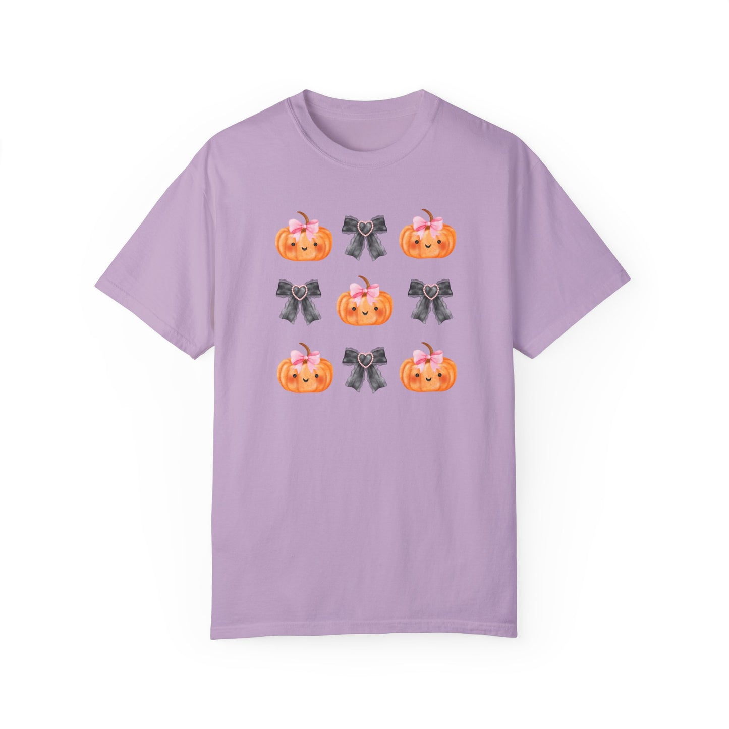 Sweet Pumpkins and Bows Unisex Garment-Dyed T-shirt