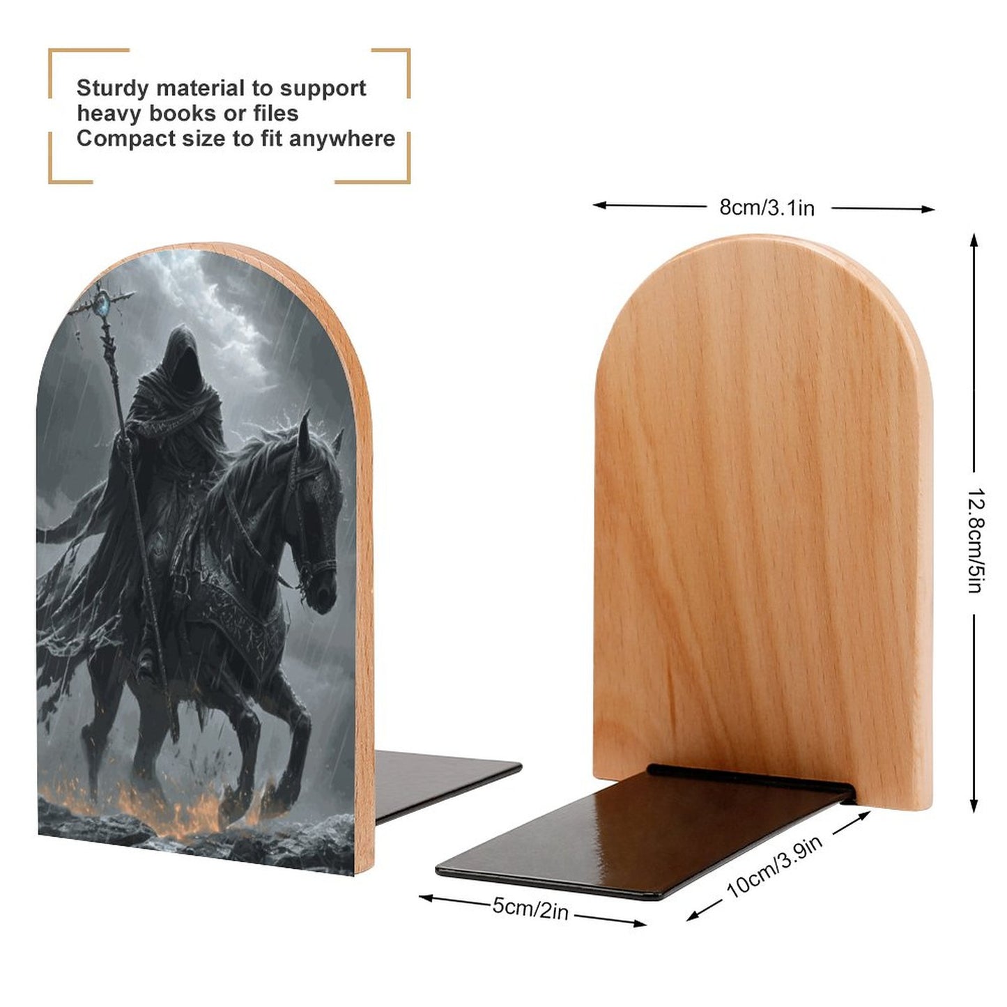 Elden Ring Cloakied Knight Wood Bookends (Set of 2)