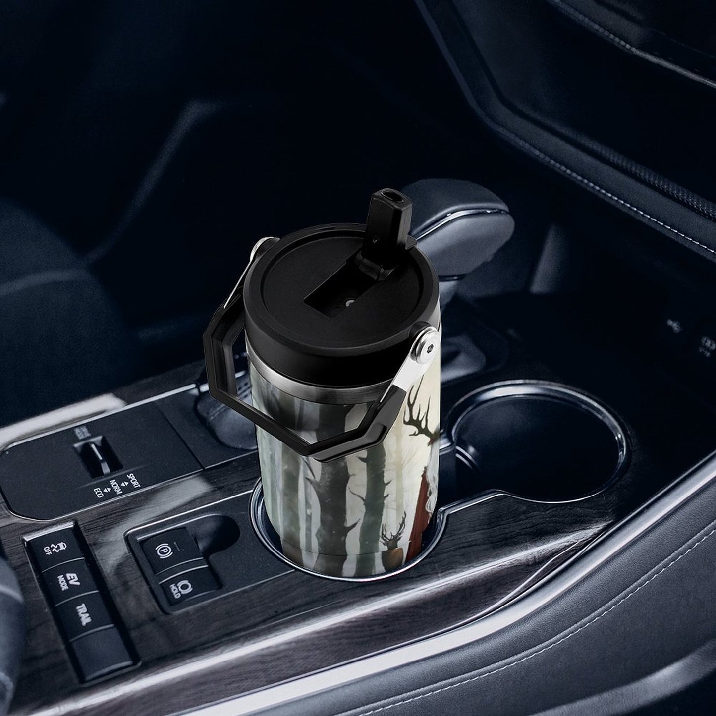 Elen of the Ways 30oz Car Cup with Handle - Yule Witch Tumbler