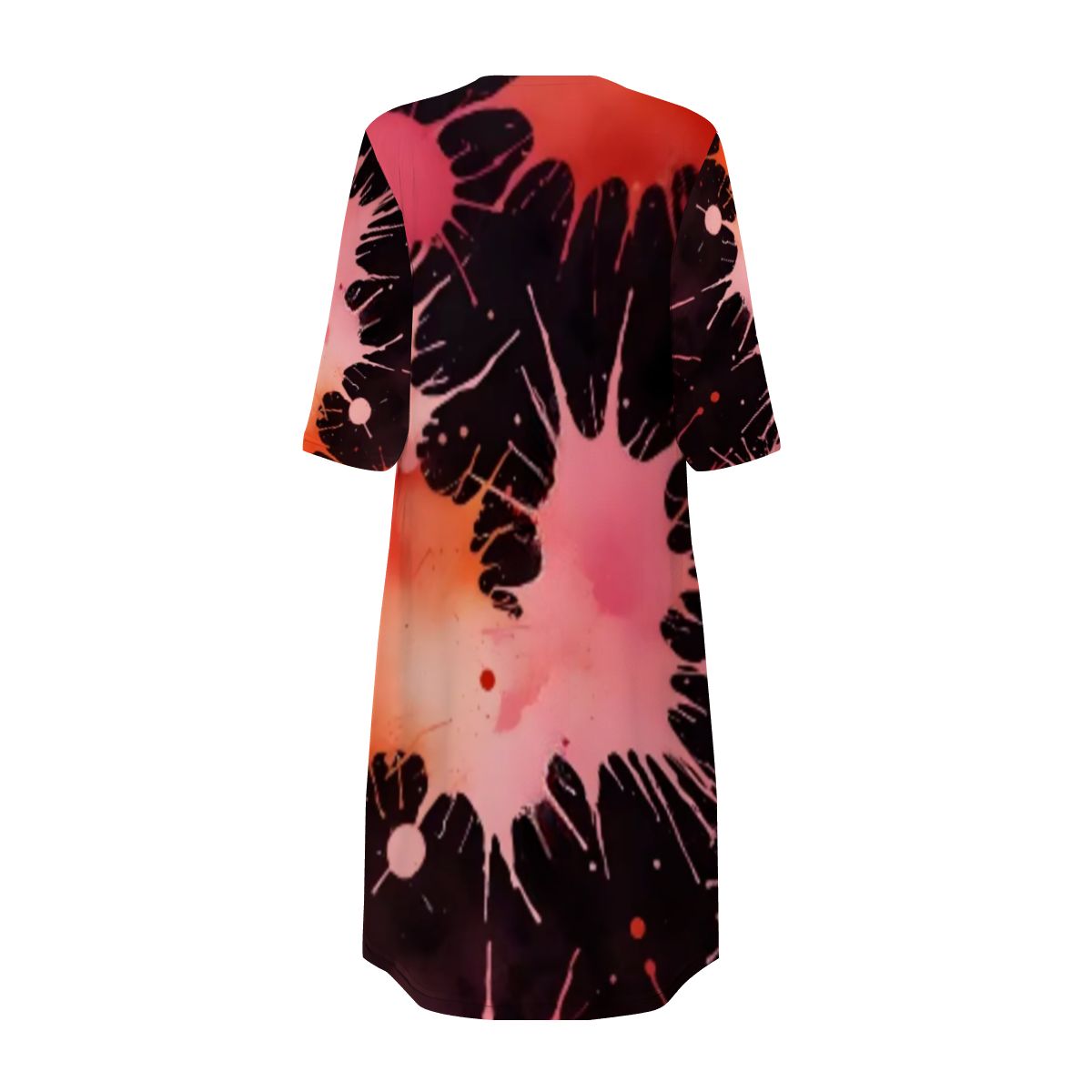 Berry Splash Tie-Dye Cape: Bohemian Festival Cover-Up