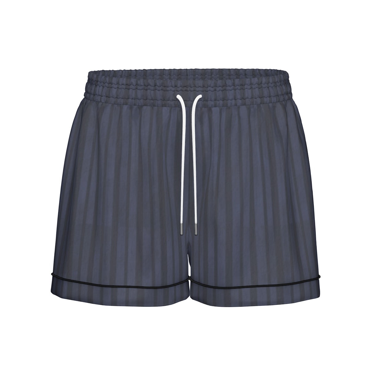 Blue Pin Stripe Imitation Silk Pajama Set - Dark Academia Clothing