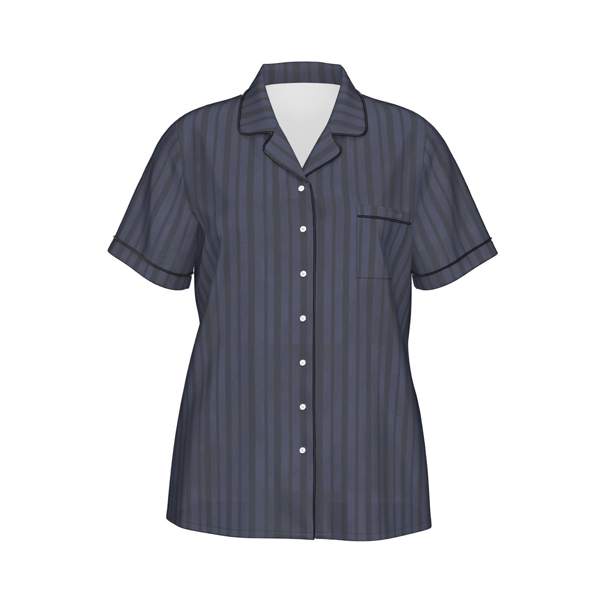 Navy striped shirt on a white background