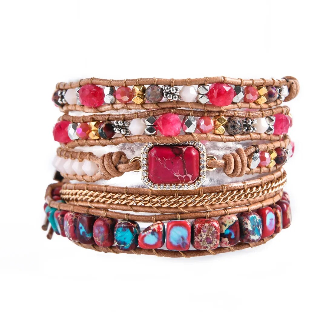 Bohemian Classic Heart Shape Leather Wrap Bracelets - The Witchy Gypsy