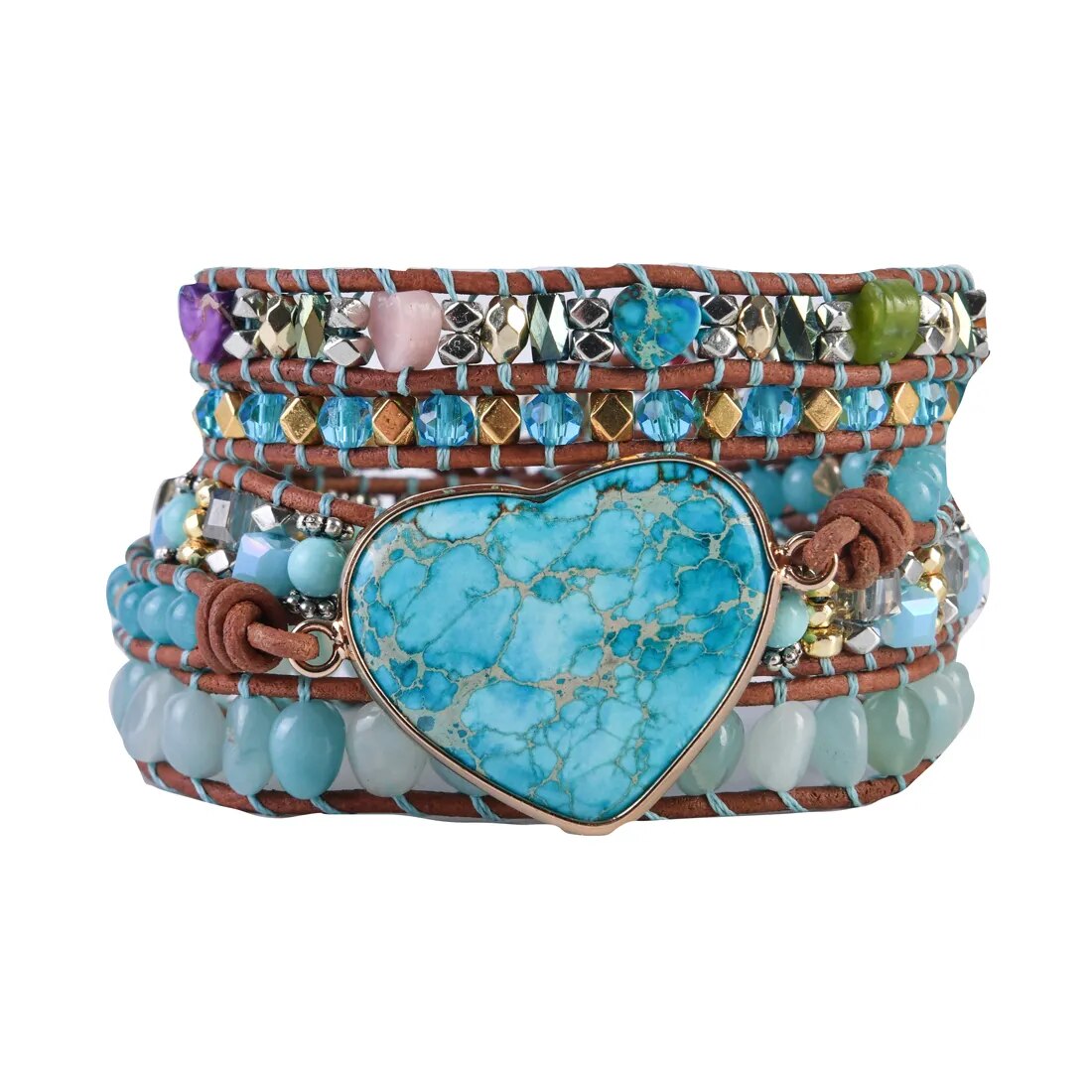 Bohemian Classic Heart Shape Leather Wrap Bracelets - The Witchy Gypsy