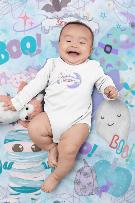 Celestial Baby Infant Bodysuit, Personalized Baby Shower Gift, Cute Newborn Outfit, Moon and Stars Baby Clothes, Baby Essentials