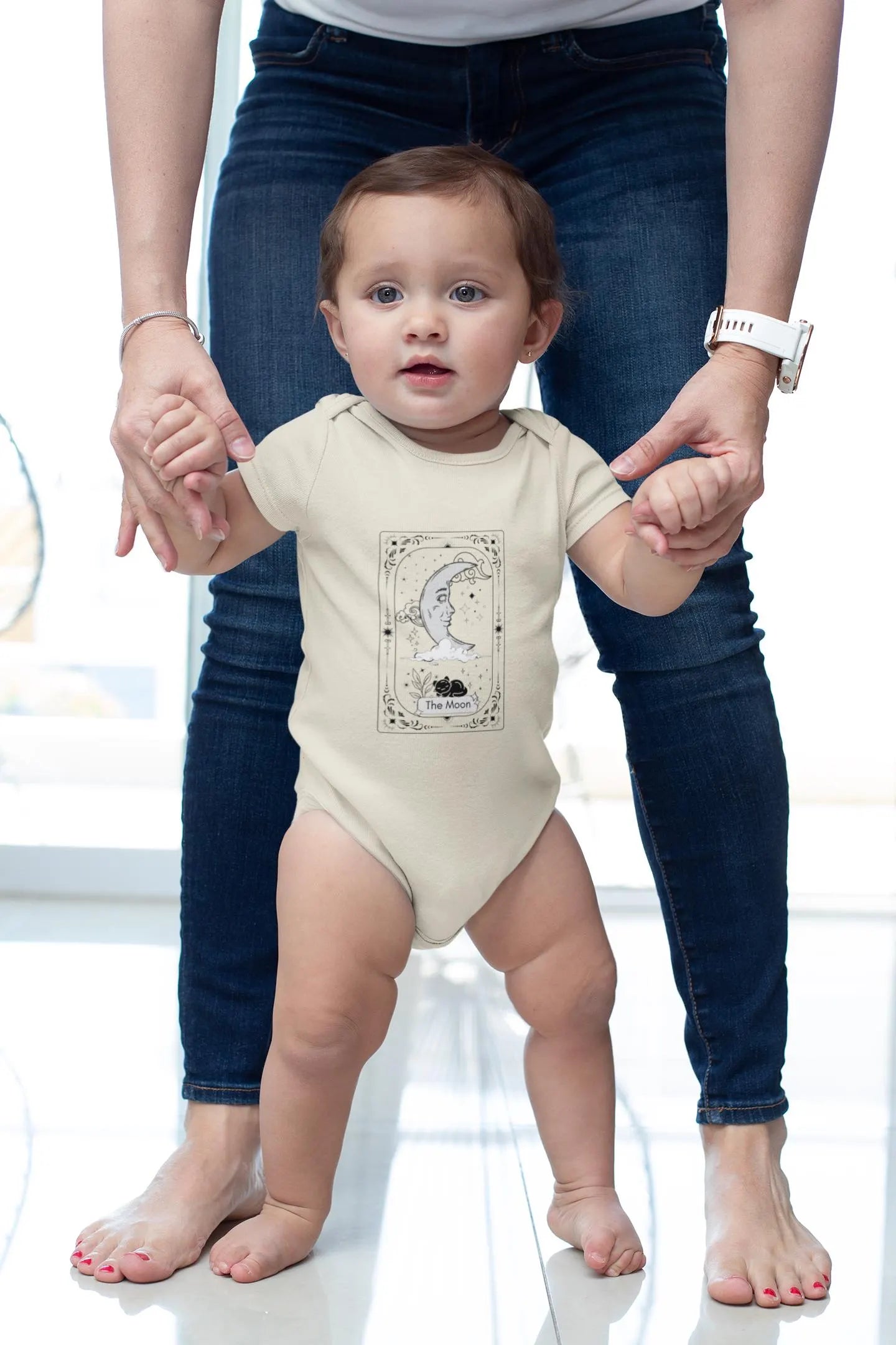 Celestial Tarot Baby Bodysuit: Witchy Infant Romper