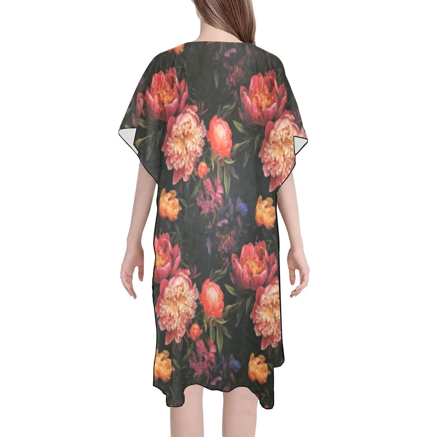 Floral patterned dress on a white background