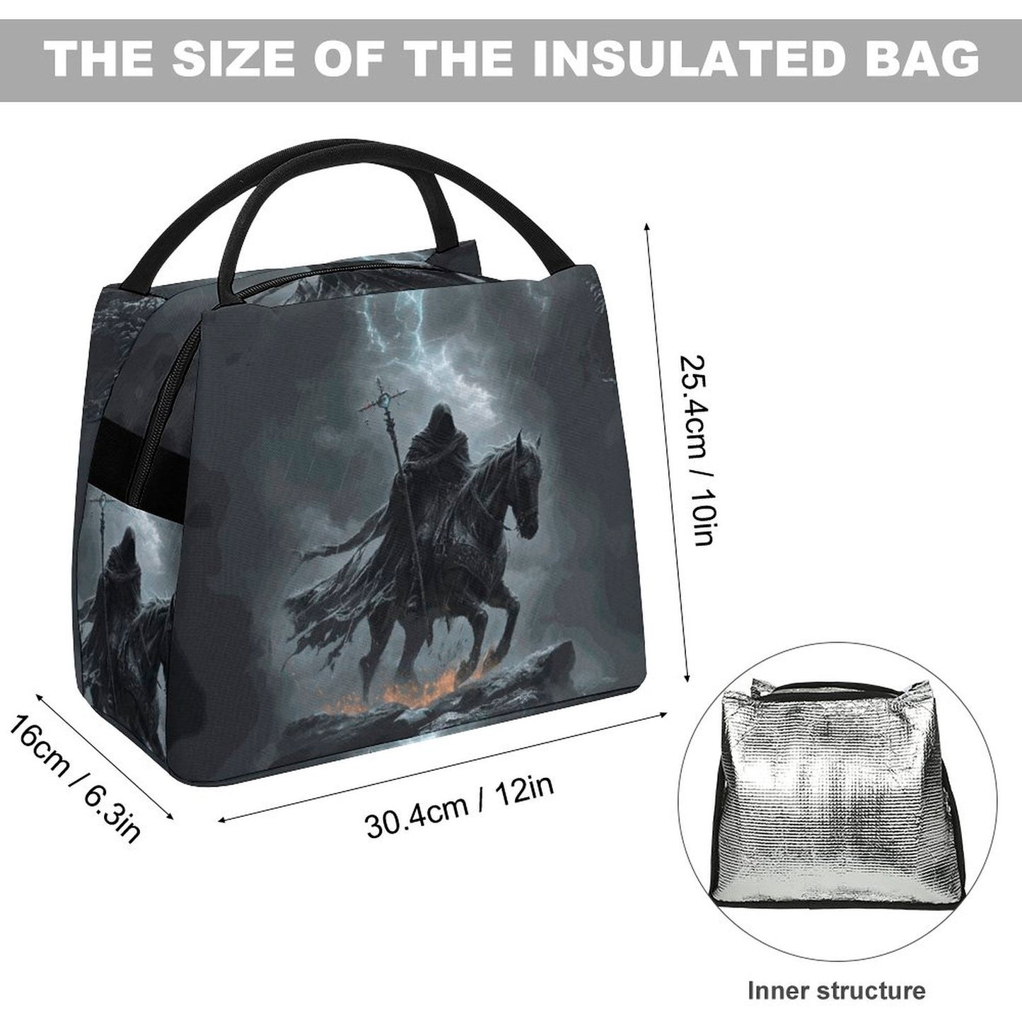 Cloaked Knight Lunch Bag, Elden Ring Inspired Gamer gift, Age of sigmar