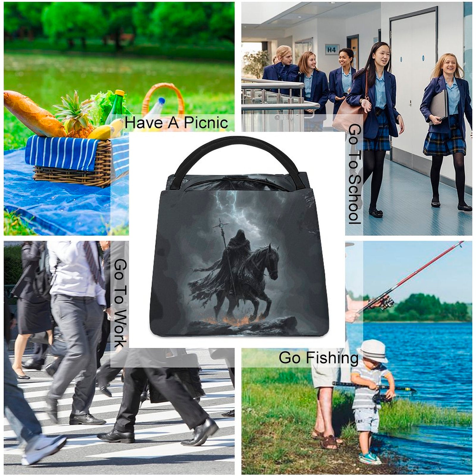 Cloaked Knight Lunch Bag, Elden Ring Inspired Gamer gift, Age of sigmar