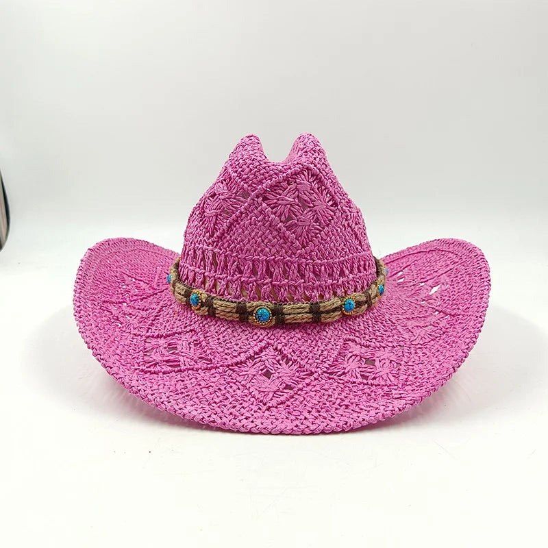 The Witchy Gypsy Colorful Straw Cowboy Hat